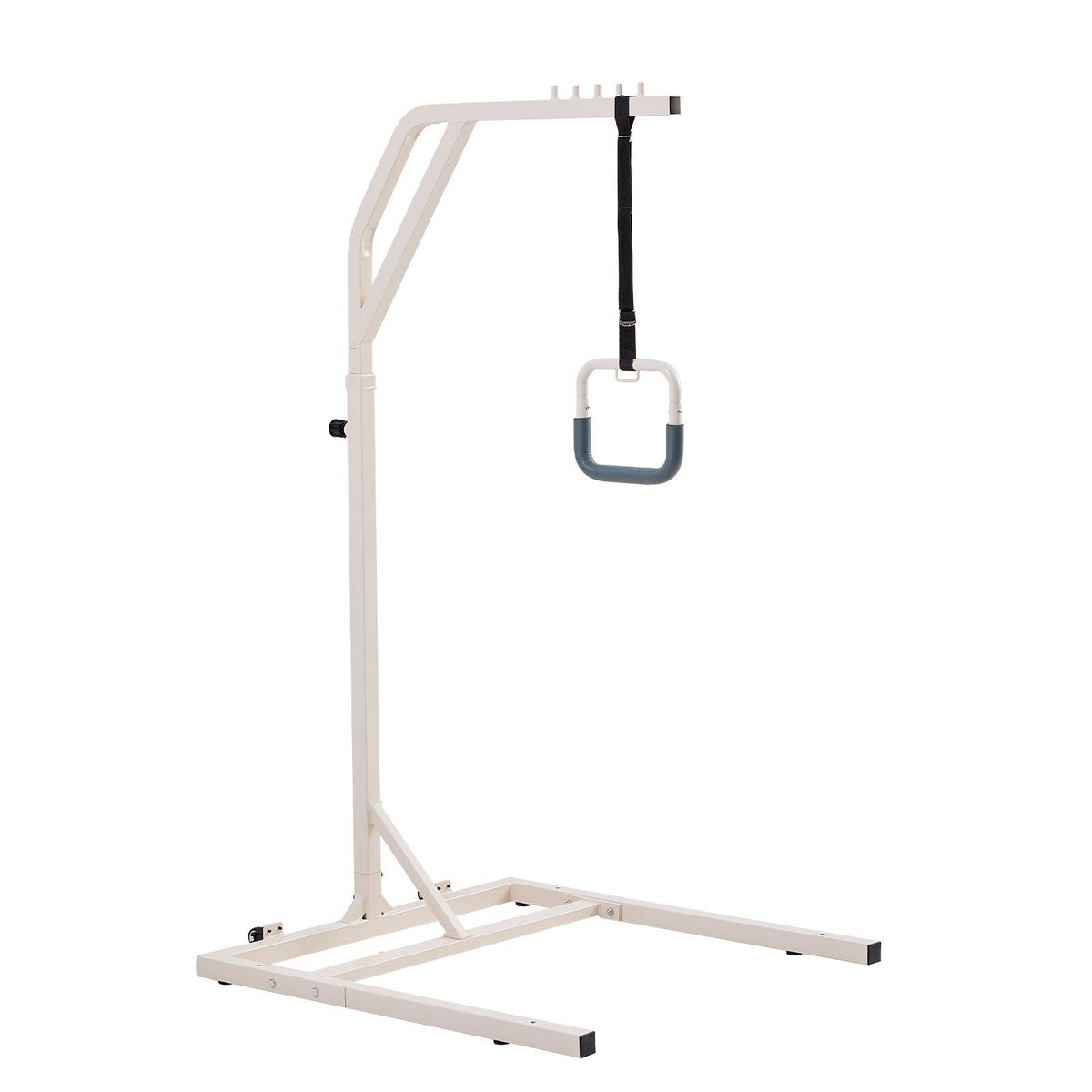 Trapeze Bar for Bed Mobility, Height-Adjustable Free Standing Trapeze Bar with 2 Wheels, 300LBS Capacity Bed Pull Up Assist for Elderly Disabled, Ideal for Hospital, Nursing Home &amp; Home Care