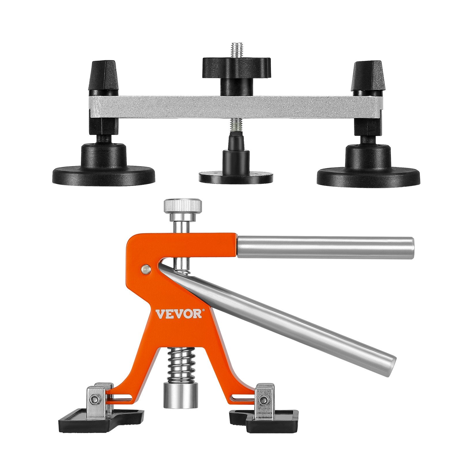 VEVOR 56 PCS Dent Removal Kit, Paintless Dent Repair Kit with Golden Lifter, Bridge Puller, Car Dent Puller with Puller Tabs, Hot Glue Gun for Auto Body Dents, Hail Damage, Door Ding