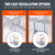 VEVOR Boat Trailer Guide, 1.57M with LED Light Trailer Guide Poles, 2PCS Rustproof Galvanized Steel Trailer Guide ons, Trailer Guides with PVC Pipes, for Ski Boat, Fishing Boat or Sailboat Trailer