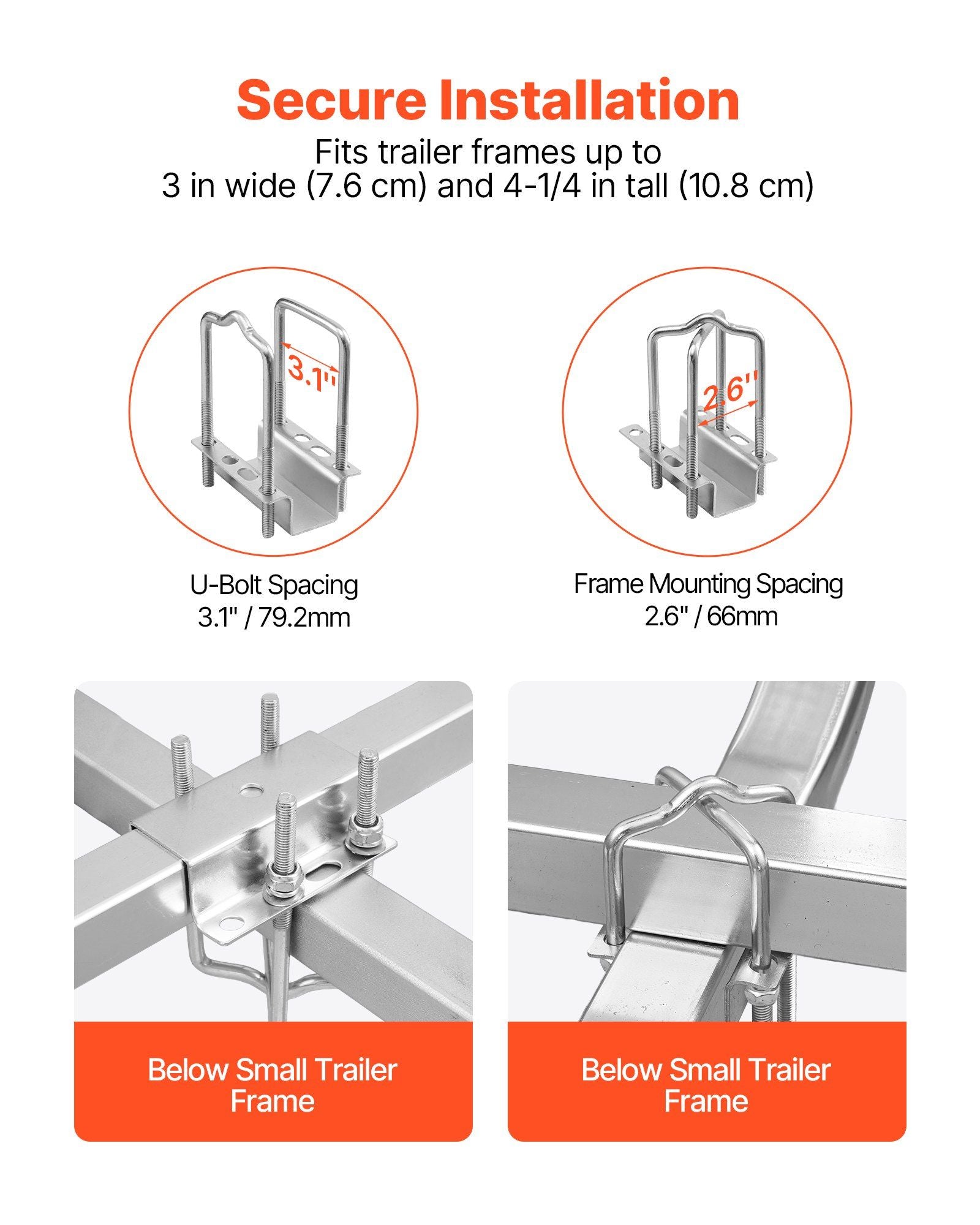 Boat Trailer Guide, 1175mm with LED Light Trailer Guide Poles, 2PCS High-Hardness Steel Guide-Ons, Wide Adjustable Trailers Guides with PVC Pipes, for Ski Boat, Fishing Boat or Sailboat Trailers