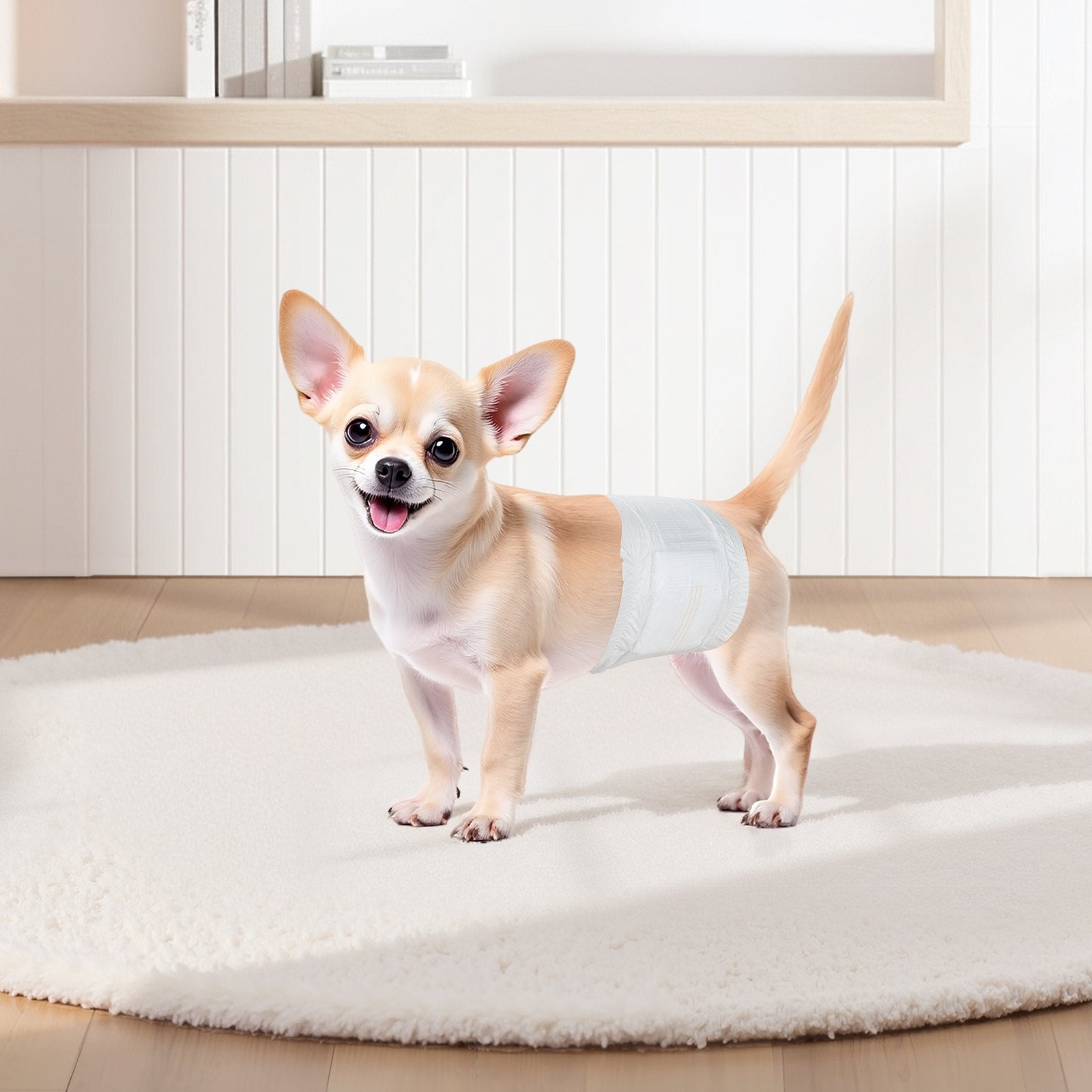 VEVOR Disposable Male Dog Diapers, Super Absorbent Male Dog Wraps, 360 ° Leak-Proof Belly Bands with Wetness Indicator for Doggies in Heat, Training, Incontinence - XS, 96 Count (2 Packs of 48)
