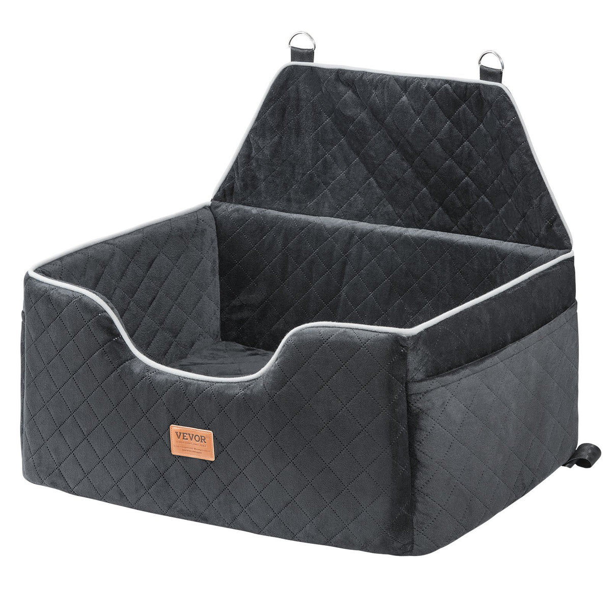 VEVOR Dog Booster Car Seat Pet Car Seat for Medium Large Dog up to 24.9 kg Black