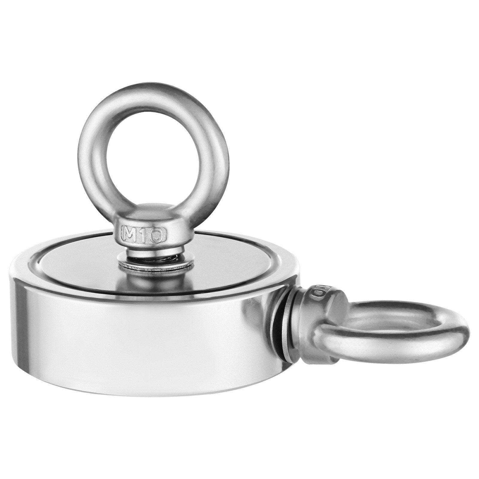 VEVOR 454 Kg Strong Fishing Magnet Kit Double-Sided Pull Force Rope Carabiner