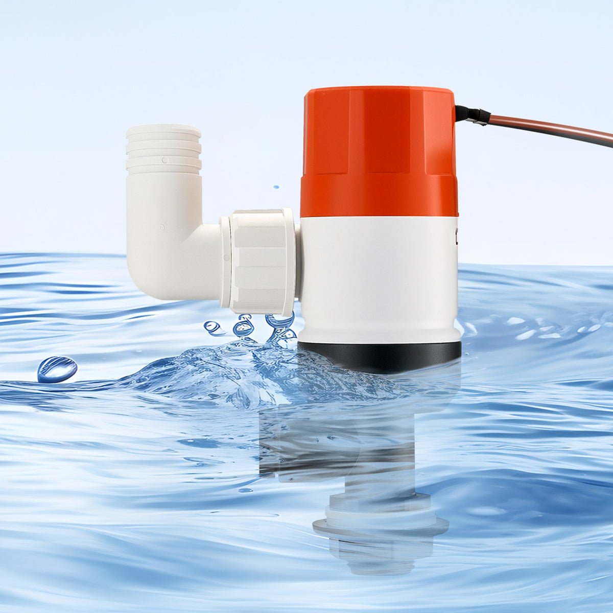 VEVOR Livewell Pump for Boat 12V 500 GPH Livewell Aerator Pump Straight 2 Inlets