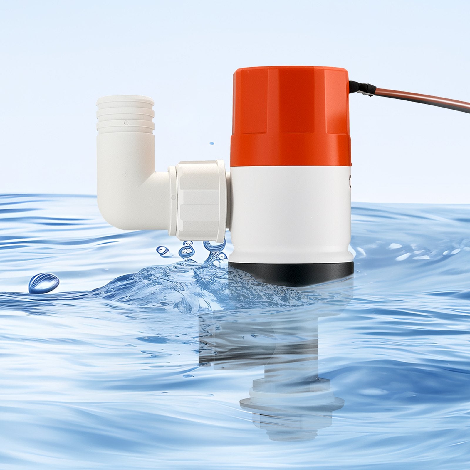 VEVOR Livewell Pump for Boat 12V 500 GPH Livewell Aerator Pump Straight 2 Inlets