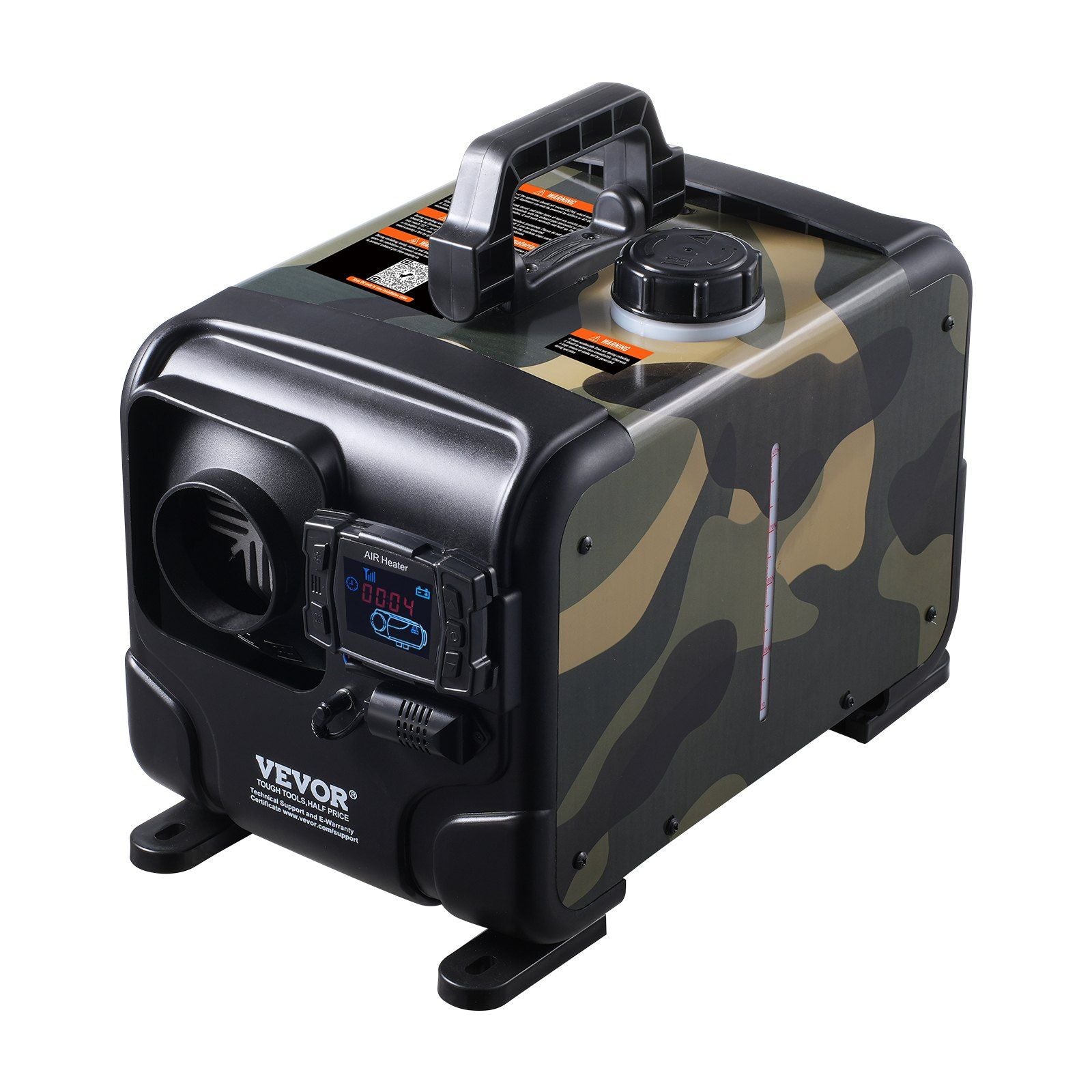 8KW Diesel Heater, 12V/24V All in One Diesel Air Heater, Bluetooth APP Control, Remote Control and Display Screen, CO Alarm, Fast Heating Horizontal Portable Diesel Heater for Vehicles, Garage
