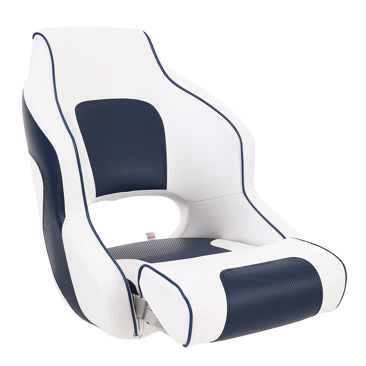 VEVOR Captain Bucket Seat Boat Seat, Flip Up Boat Seat, with Thickened Sponge Padding, Flip-up Bolster Boat Captain Chair for Fishing Boat, Sightseeing Boat, Speedboat, Canoe, 1-Piece