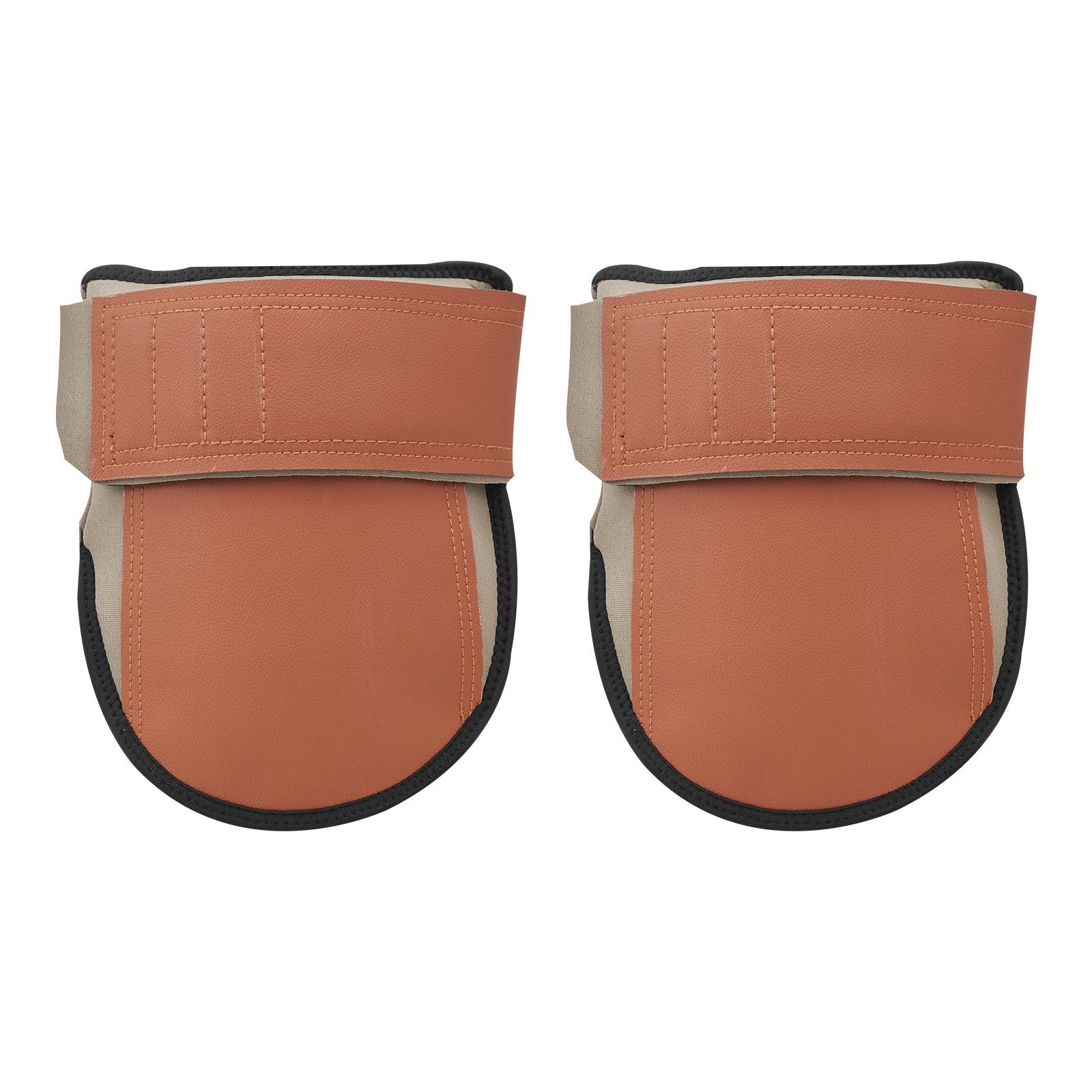 VEVOR Knee Pads for Work, Durable Leather Construction Pads, Machine Washable Work Knee Pads, Easy to Wear and Take off, Extra Thick Knee Support for Gardening Flooring and Cleaning, Black and Brown