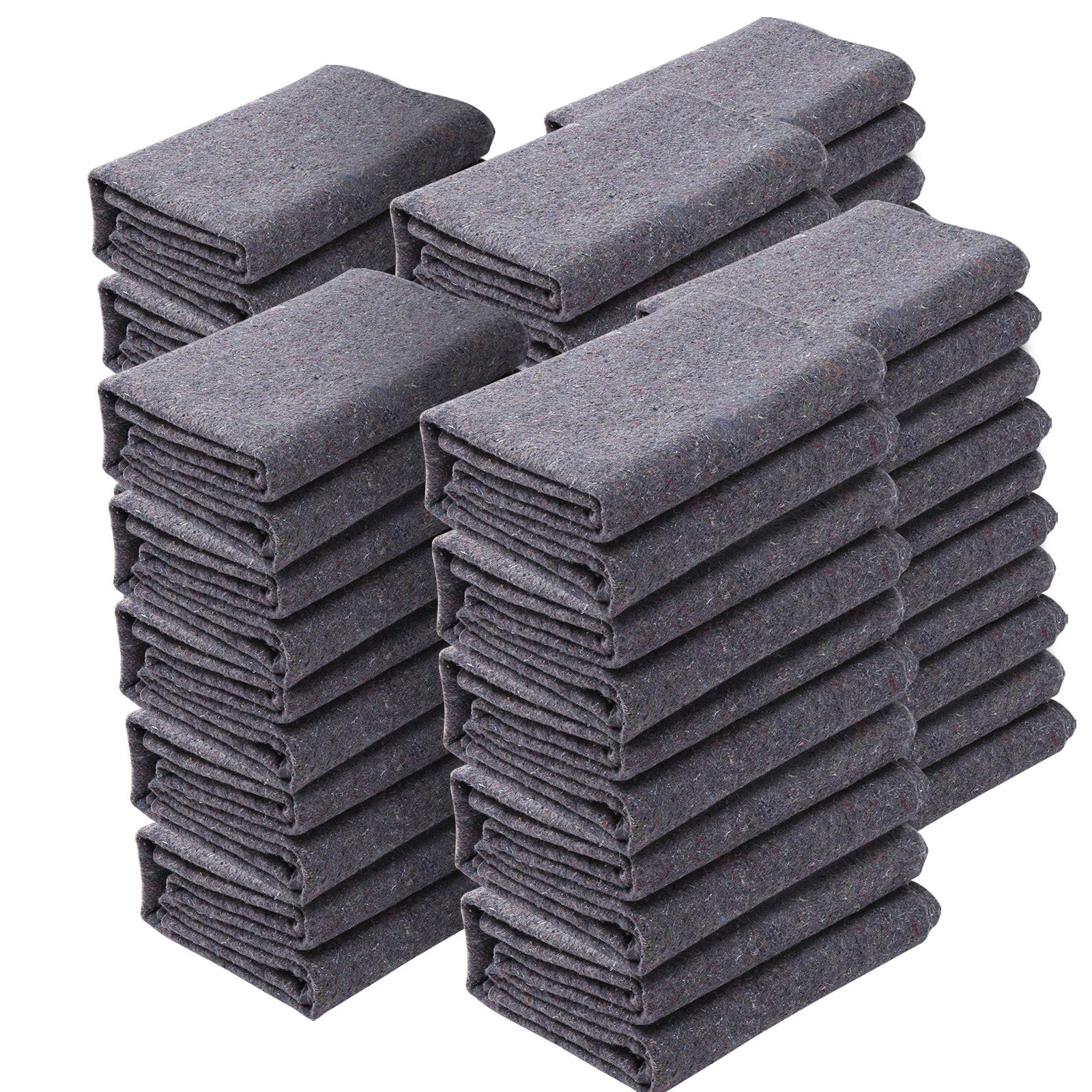VEVOR Moving Blankets, 72" x 54", 21 lbs/dz Weight, 24 Packs, Professional Recycled Cotton Packing Blanket, Large Heavy Duty Shipping Mover Pads Perfect for Protecting Furniture, Floors, Appliances