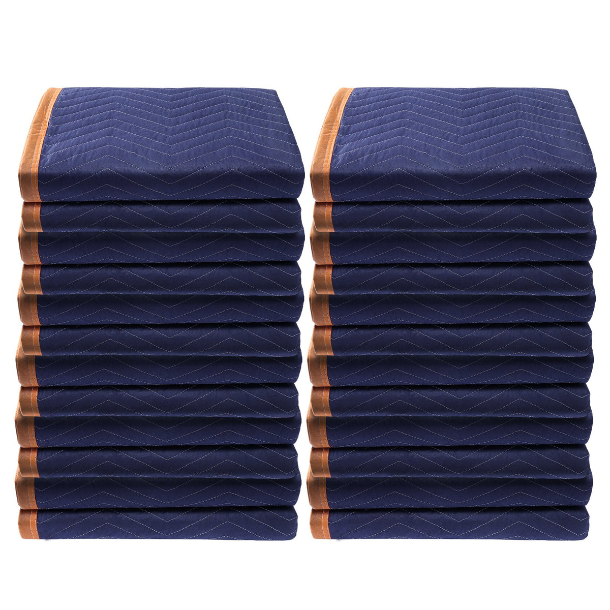 VEVOR Moving Blankets, 2032 x 1829 mm, 15.6 kg/dz, 12 Packs, Professional Non-Woven &amp; Recycled Cotton Packing Blanket, Heavy Duty Mover Pads for Protecting Furniture, Floors, Appliances, Blue/Orange
