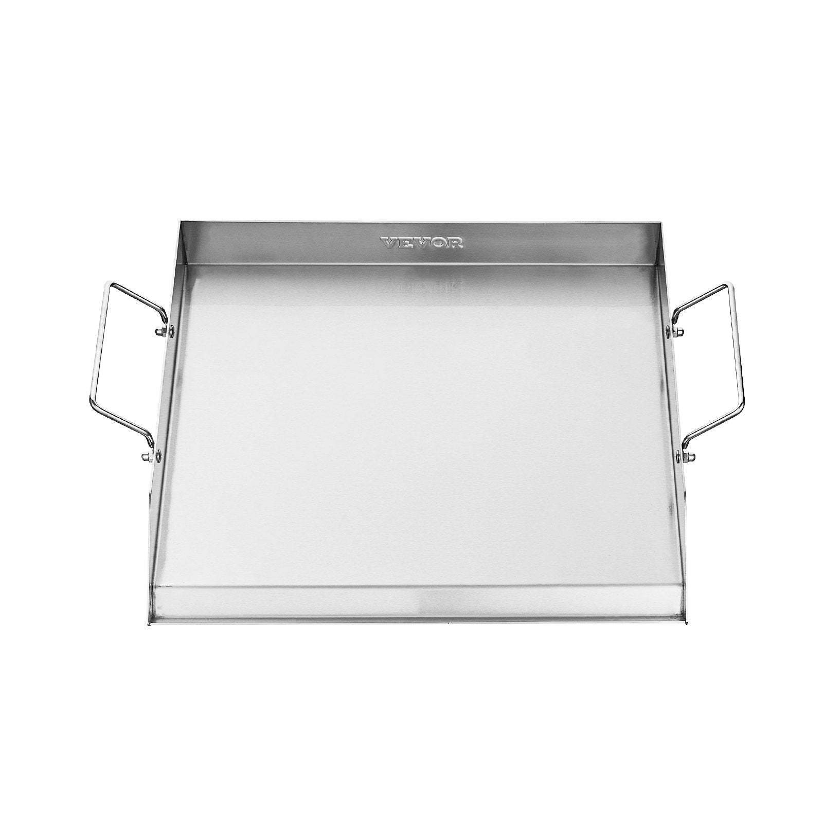 VEVOR Stainless Steel Griddle, 18x16 inch Universal Flat Top Rectangular Plate, Gas Grill Griddle for BBQ Grill, Teppanyaki, Portable Family Cookware with Handle, for Camping Tailgating Party