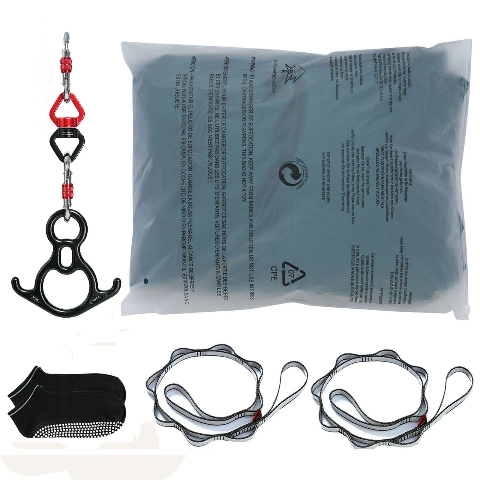 Aerial Silk & Yoga Swing, 10 m Length, Aerial Yoga Hammock Kit with 100gsm Nylon Fabric, Full Rigging Hardware & Easy Set-up Guide, Antigravity Flying for All Levels Fitness Bodybuilding, Green