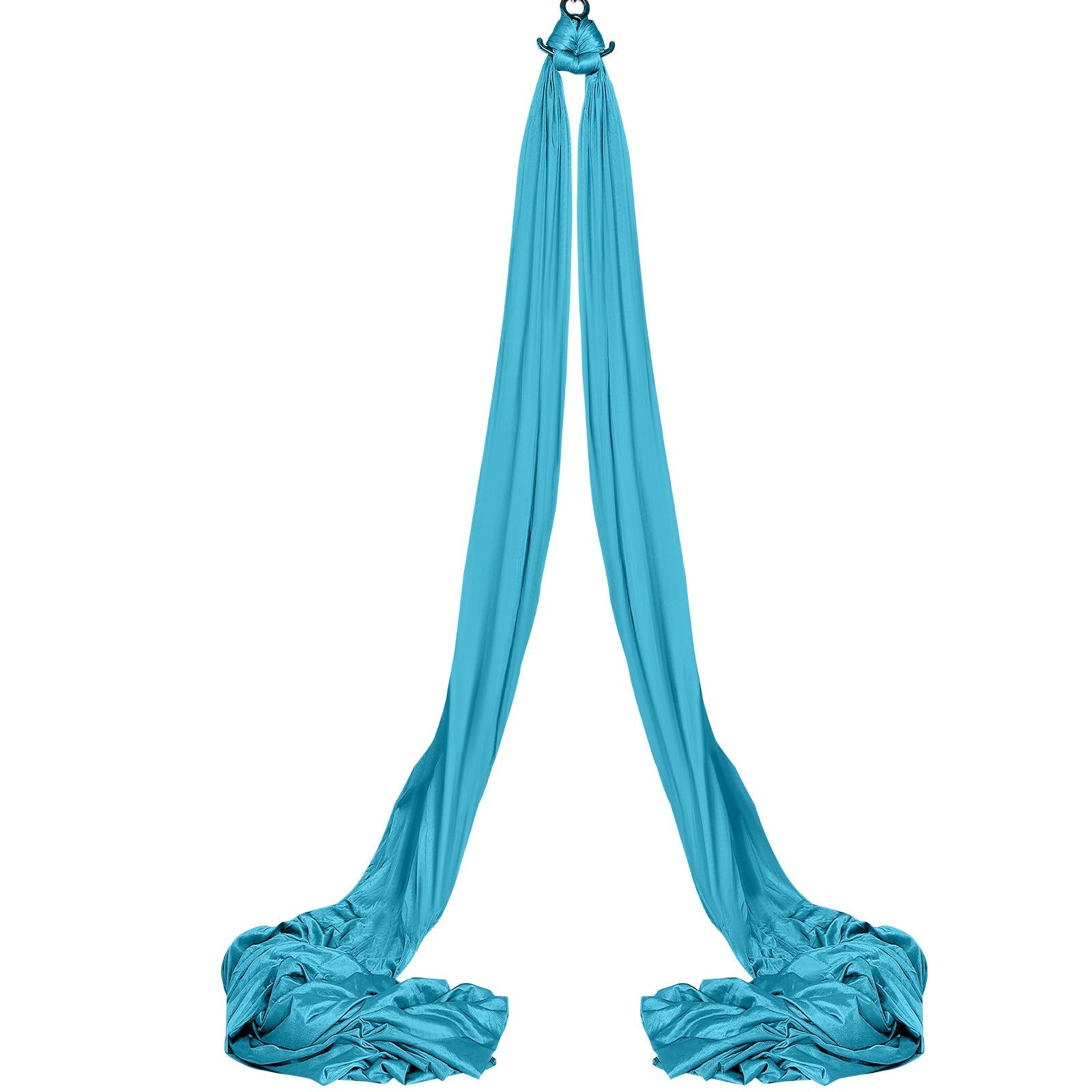 VEVOR Aerial Silk & Yoga Swing, 10 m Length, Aerial Yoga Hammock Kit with 100gsm Nylon Fabric, Full Rigging Hardware & Easy Set-up Guide, Antigravity Flying for All Levels Fitness Bodybuilding, Blue