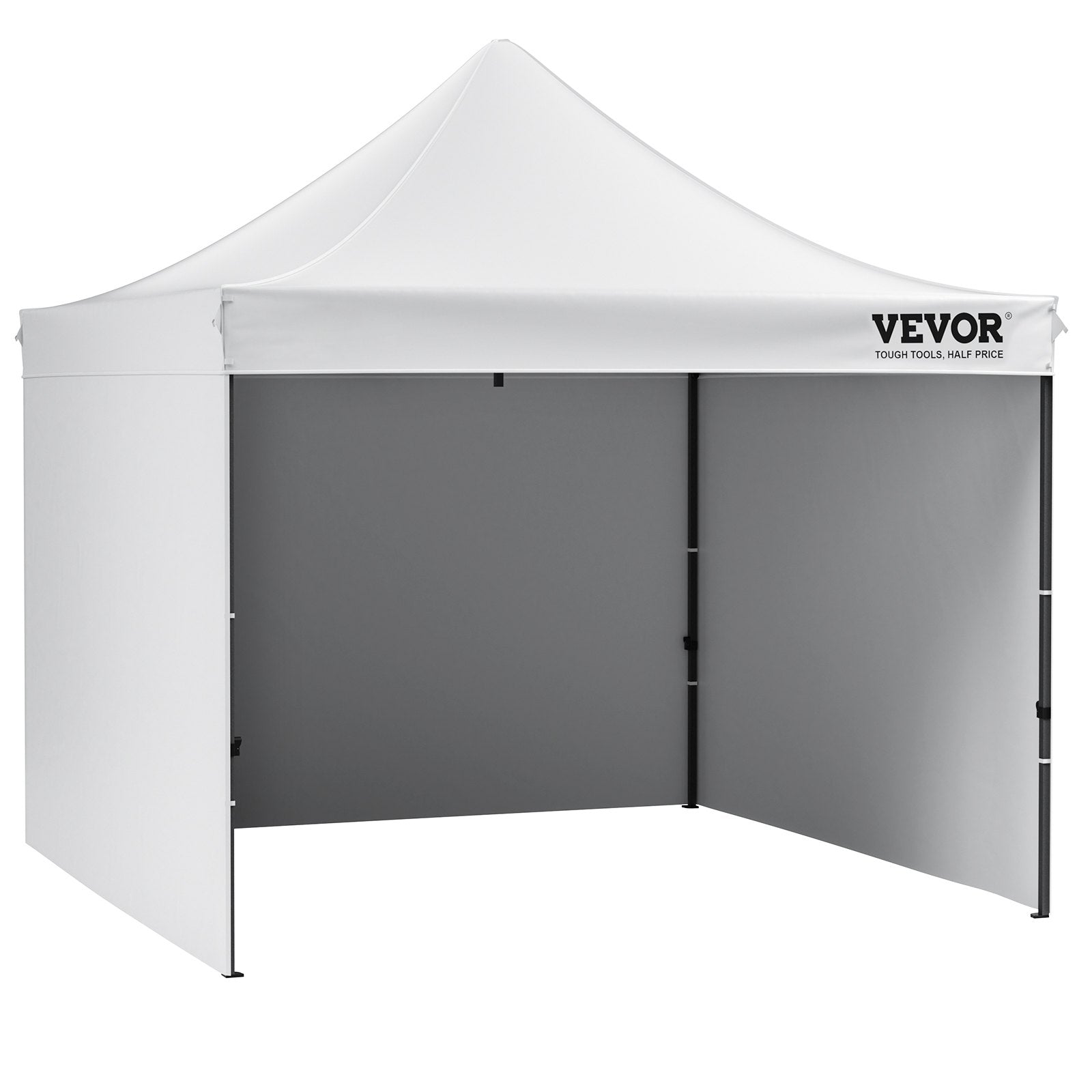 VEVOR Pop Up Canopy Tent Outdoor Gazebo Tent 10x10FT with Sidewalls & Bag White