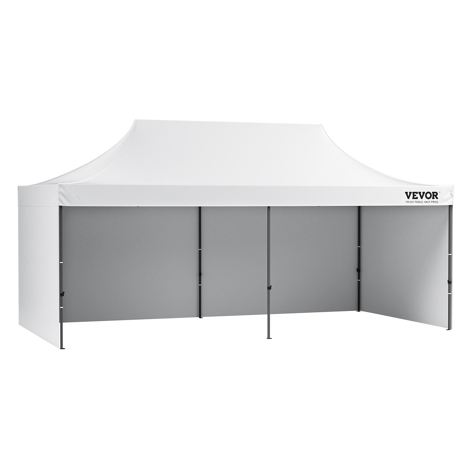 VEVOR Pop Up Canopy Tent Outdoor Gazebo Tent 10x20FT with Sidewalls & Bag White