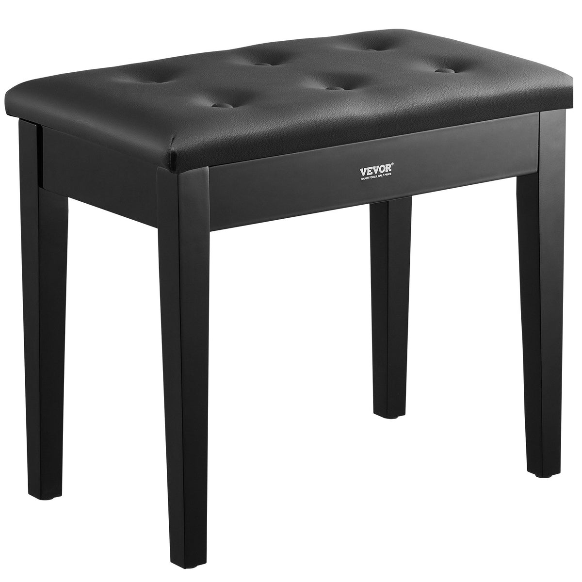 VEVOR Piano Bench, 22&quot; x 13.78&quot; x 19&quot;, Keyboard Piano Chair with High-Density Padded Cushion, Storage Compartment for Music Books, Wooden Piano Bookcase Stool Seat, for Vanity, Living Room, Bedroom