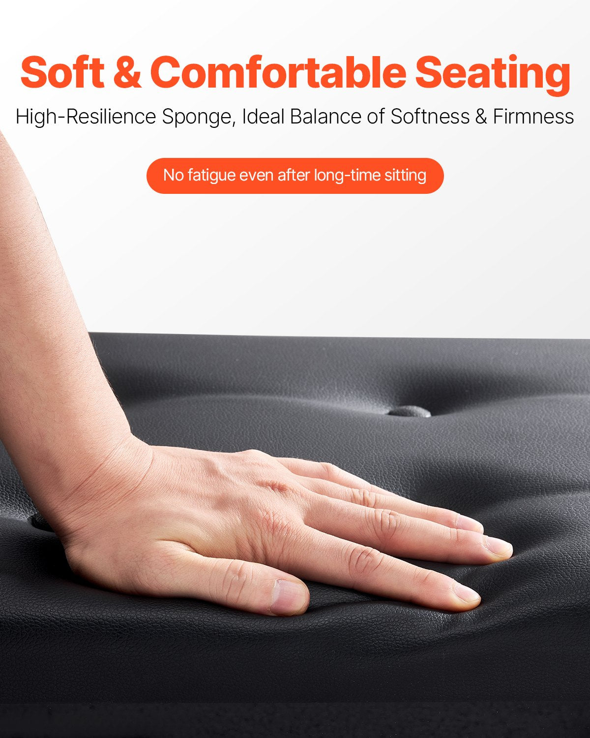 VEVOR Piano Bench, Keyboard Piano Chair with 19.3"-22.8" Adjustable Height, Padded Cushion, Storage Compartment for Music Books, Heavy Duty Wooden Piano Stool Seat, for Vanity, Living Room, Bedroom