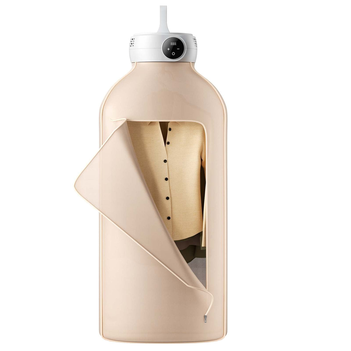 VEVOR Portable Clothes Dryer, Clothes Dryer with Dryer Bag, PTC Heating &amp; LED Display, Foldable Mini Dryer with 5-H Timer for Apartments, Dorms, RVs, or Hotels, 600W, Beige