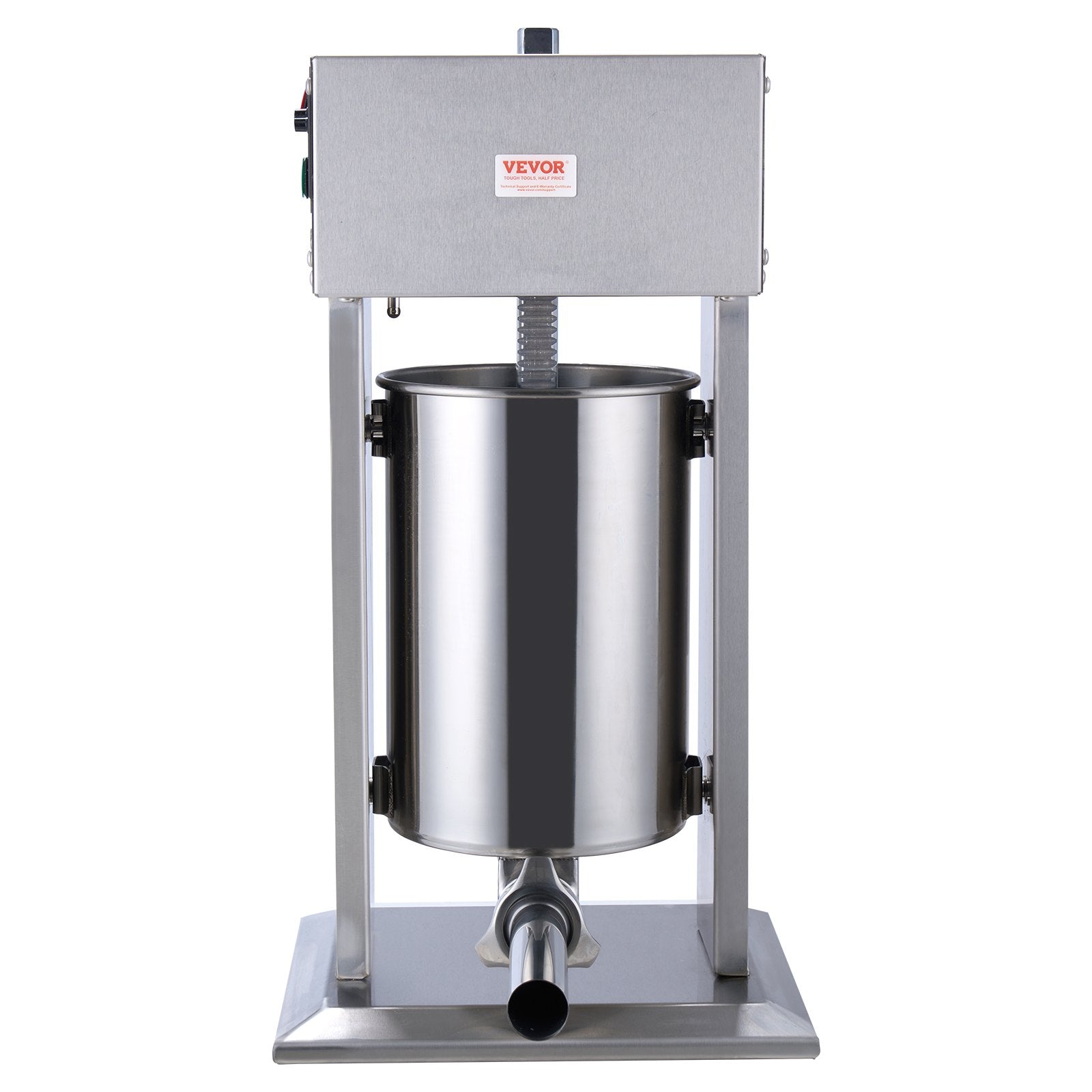 VEVOR Electric Sausage Stuffer, 12 L / 25 LBS Vertical Meat Stuffer, 200W Motor, Stepless Speed Control and Foot Pedal, Made of Food-grade 304 Stainless Steel, 5 Stuffing Tubes for Home, Commercial