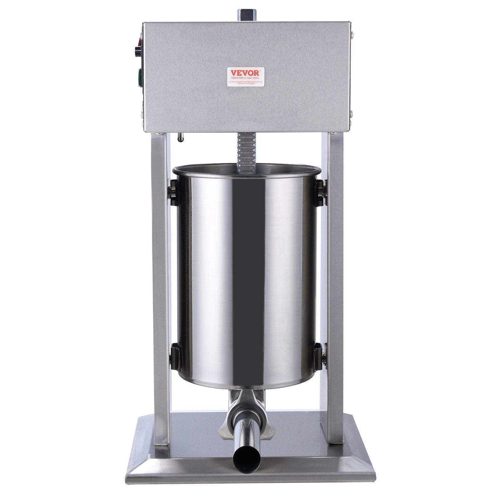 VEVOR Electric Sausage Stuffer, 12 L / 25 LBS Vertical Meat Stuffer, 200W Motor, Stepless Speed Control and Foot Pedal, Made of Food-grade 304 Stainless Steel, 5 Stuffing Tubes for Home, Commercial