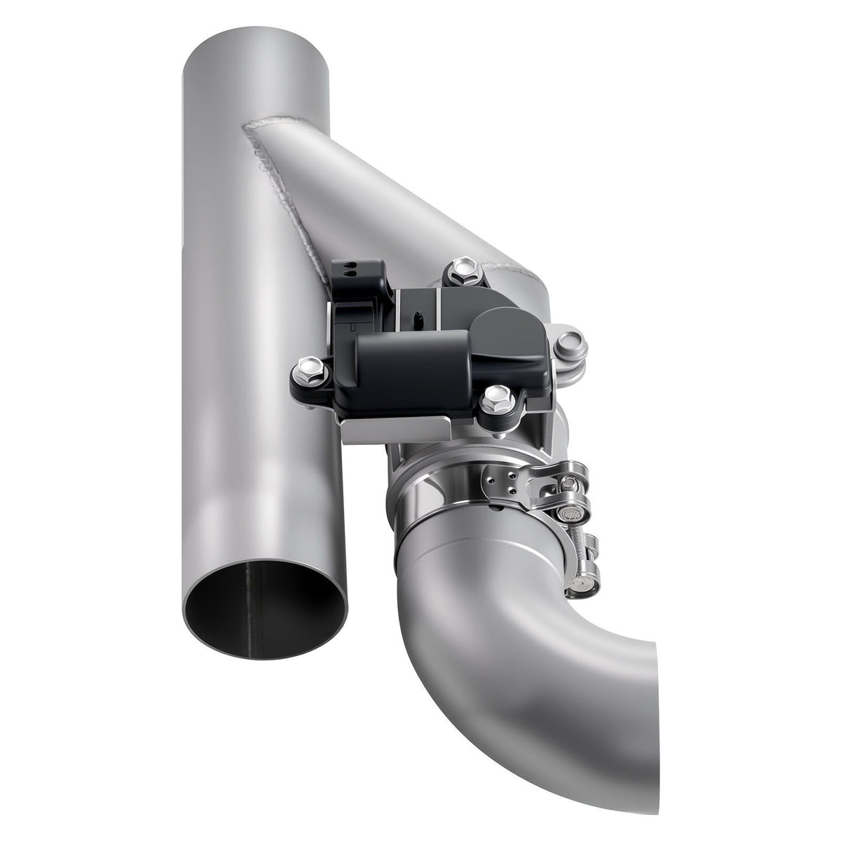 Electric Exhaust Cutout, 63.5 mm Universal Stainless Steel Exhaust Valve Kit with One Controller Remote Kit, Cut Out Valve, Y Pipe, Remote Control &amp; Box, Fits Trucks, Sedans, Sports Cars, SUVs