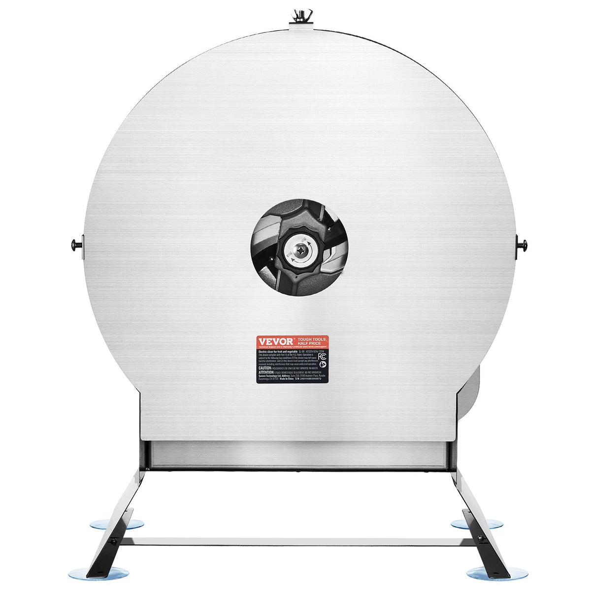 VEVOR Electric Vegetable Slicer, 0-0.5"/0-12mm Thickness Adjustable Commercial Slicer Machine, Convertible to Manual, Stainless Steel Food Cutter Slicing Machine, Large Feed Port for Potato, Tomato