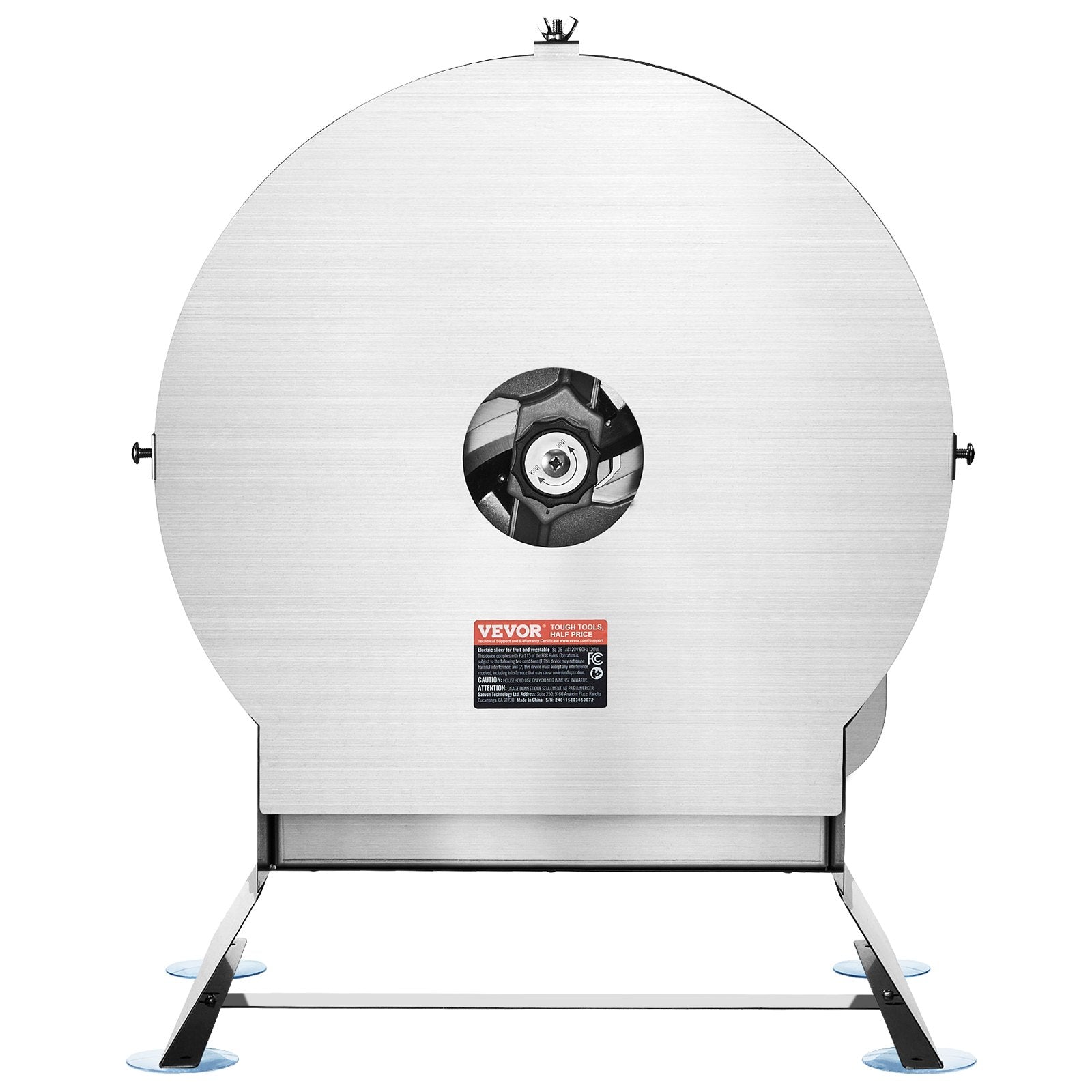 VEVOR Electric Vegetable Slicer, 0-0.5"/0-12mm Thickness Adjustable Commercial Slicer Machine, Convertible to Manual, Stainless Steel Food Cutter Slicing Machine, Large Feed Port for Potato, Tomato