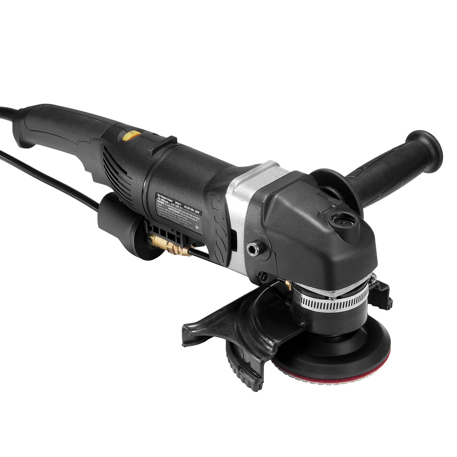 VEVOR Wet Stone Polisher 4-Inch 800W Electric Concrete Polisher 6 Speed 7 Pads