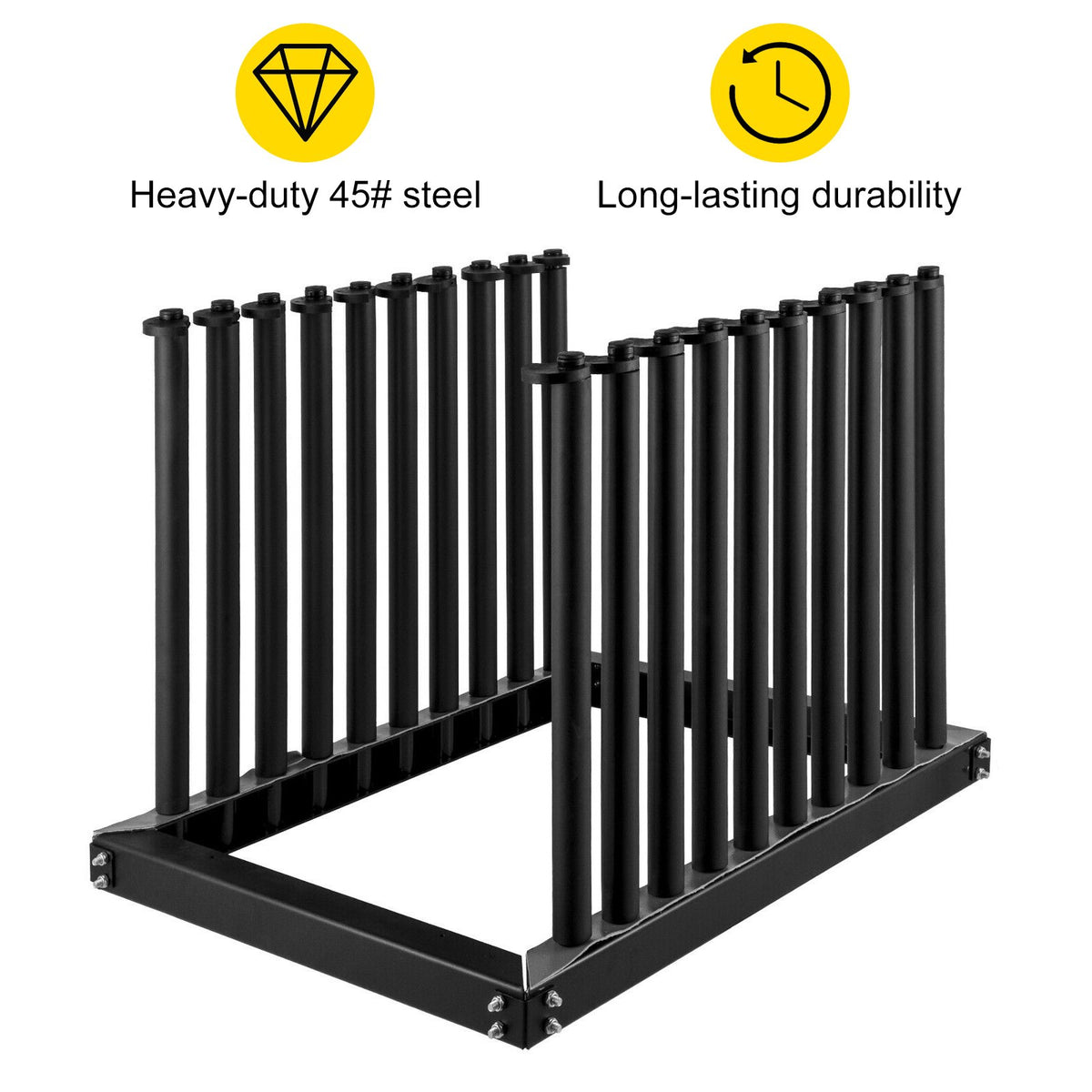 VEVOR Windshield Rack 9-Lite, Windshield Truck Rack Steel, Windshield Glass Rack 24-Inch Height, Windshield Rack for Truck with PVC Pad & Foam Padding, Glass Rack for Truck, for Glass Transportation