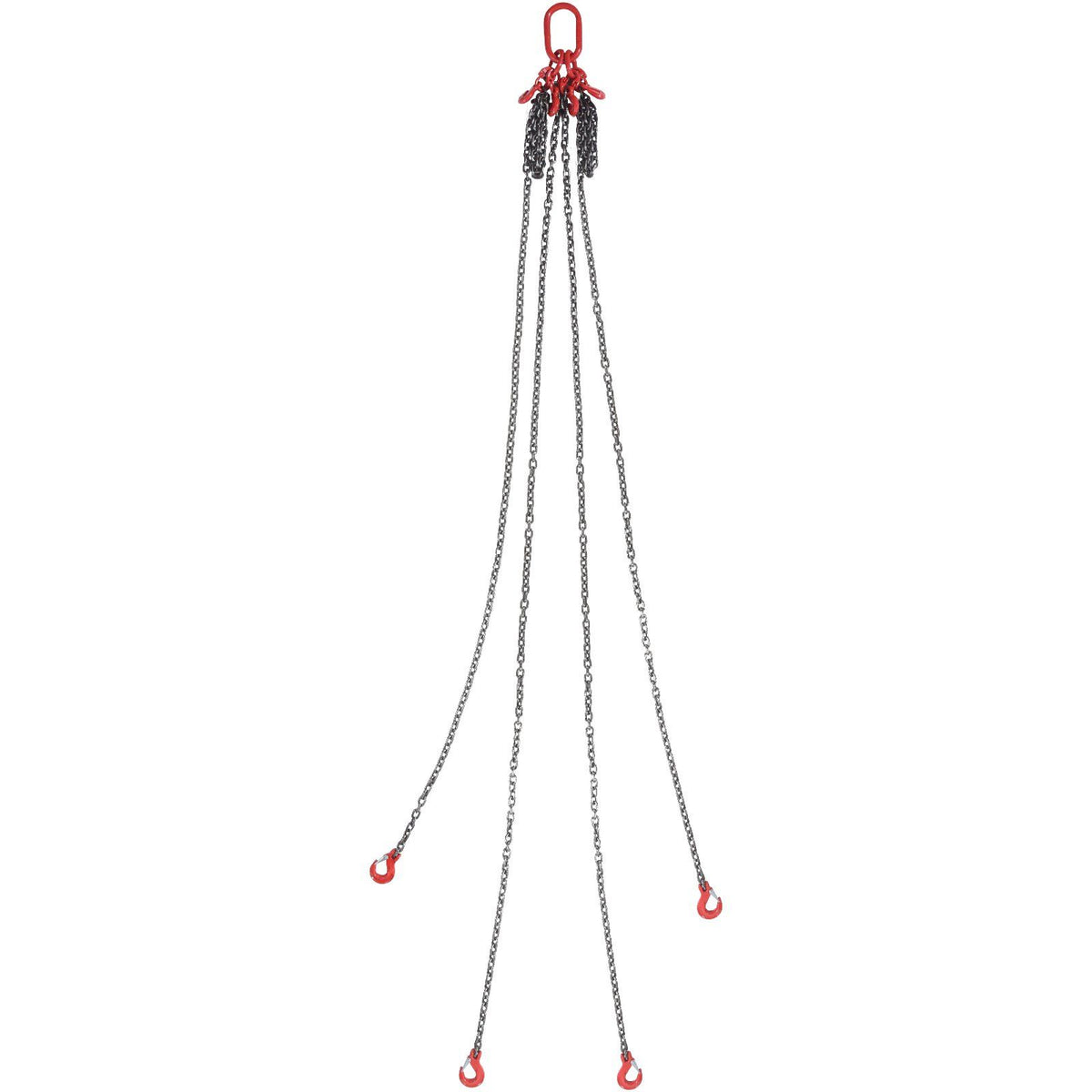 Chain Sling, 8 mm x 300 cm Lifting Chains with Hooks, G80 Engine Chain Hoist Lifts, 5 Ton Lifting Sling Chains for Engine Hoist, Engine Lift Chain with 4 Leg Grab Hooks &amp; Adjusters Heavy Duty