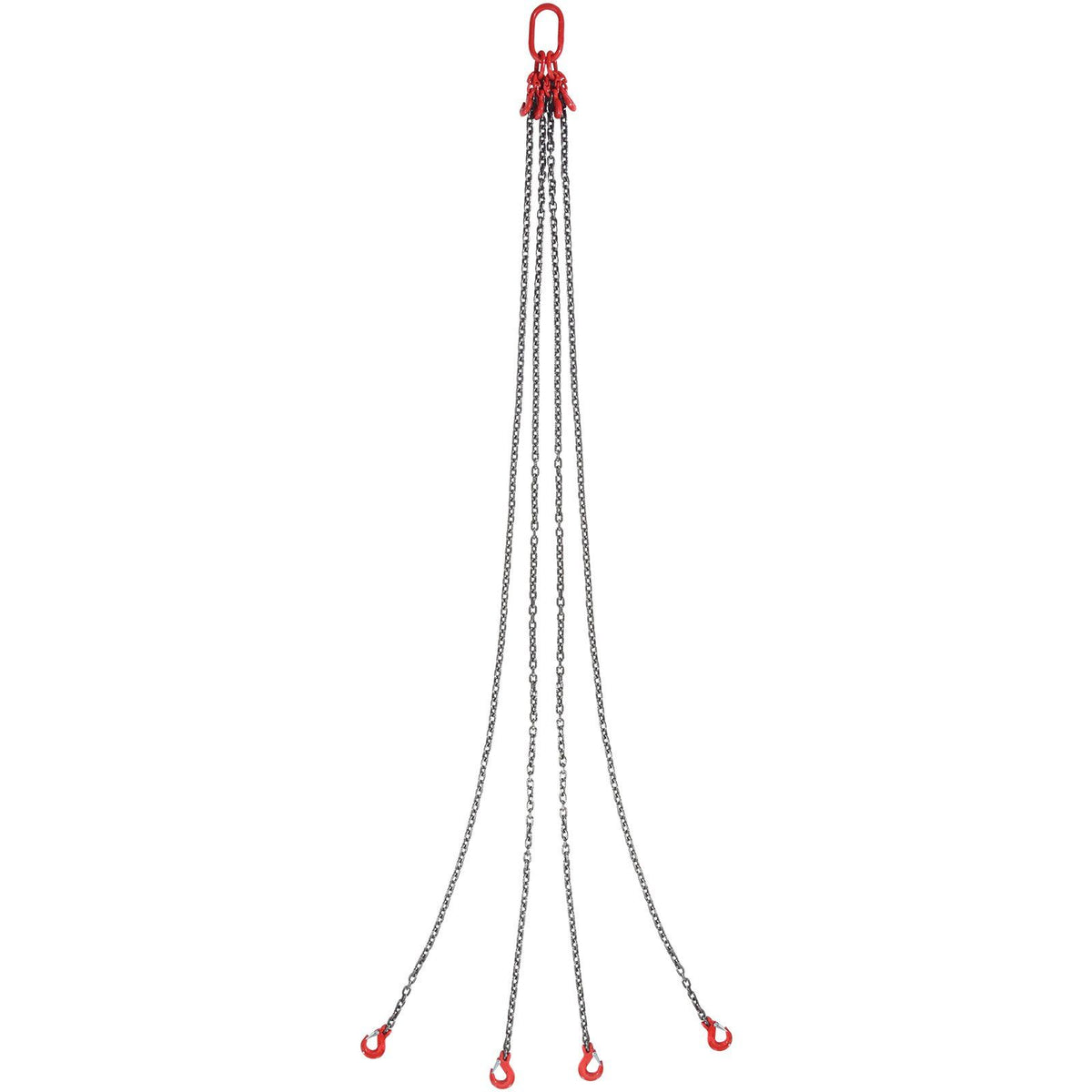 Chain Sling, 8 mm x 300 cm Lifting Chains with Hooks, G80 Engine Chain Hoist Lifts, 5 Ton Lifting Sling Chains for Engine Hoist, Engine Lift Chain with 4 Leg Grab Hooks & Adjusters Heavy Duty
