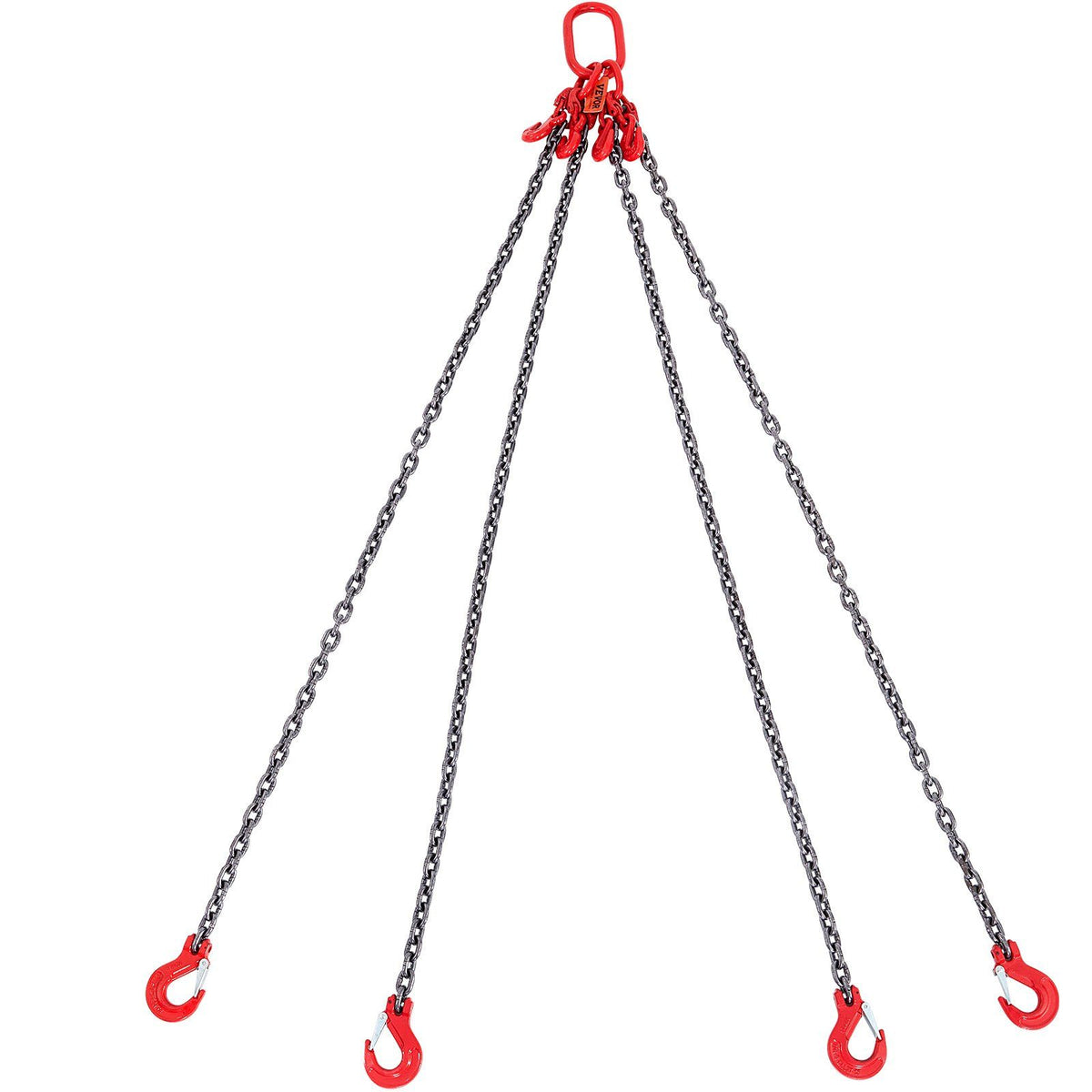 Chain Sling, 8 mm x 150 cm Lifting Chains with Hooks, G80 Engine Chain Hoist Lifts, 5 Ton Lifting Sling Chains for Engine Hoist, Engine Lift Chain with 4 Leg Grab Hooks & Adjusters Heavy Duty