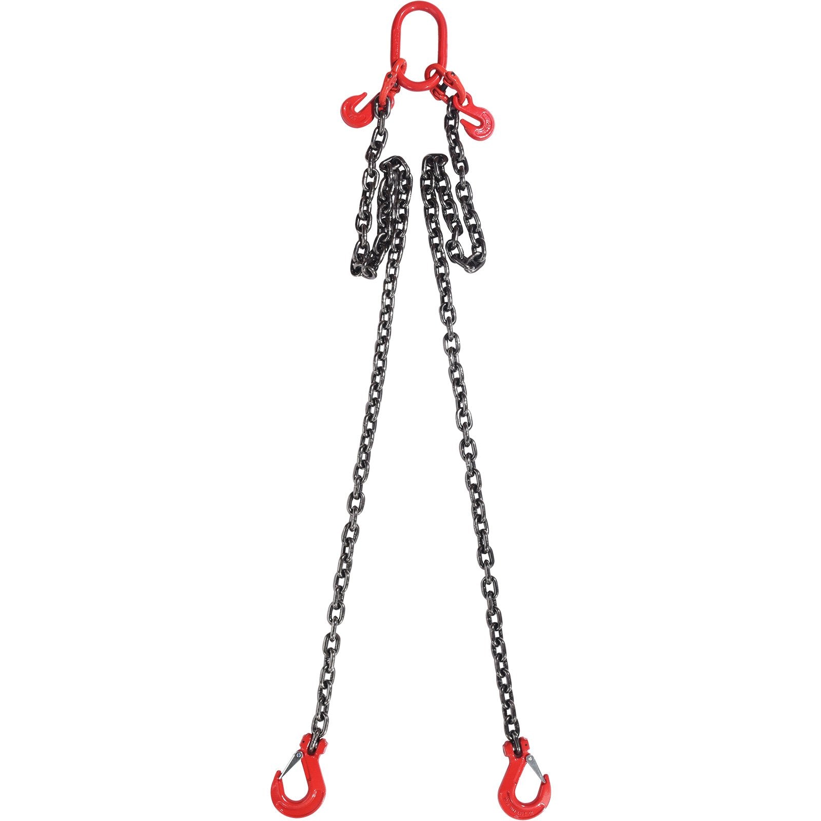 VEVOR Chain Sling, 10 mm x 180 cm Lifting Chains with Hooks, G80 Engine Chain Hoist Lifts, 5 Ton Lifting Sling Chains for Engine Hoist, Engine Lift Chain with 2 Leg Grab Hooks and Adjusters Heavy Duty