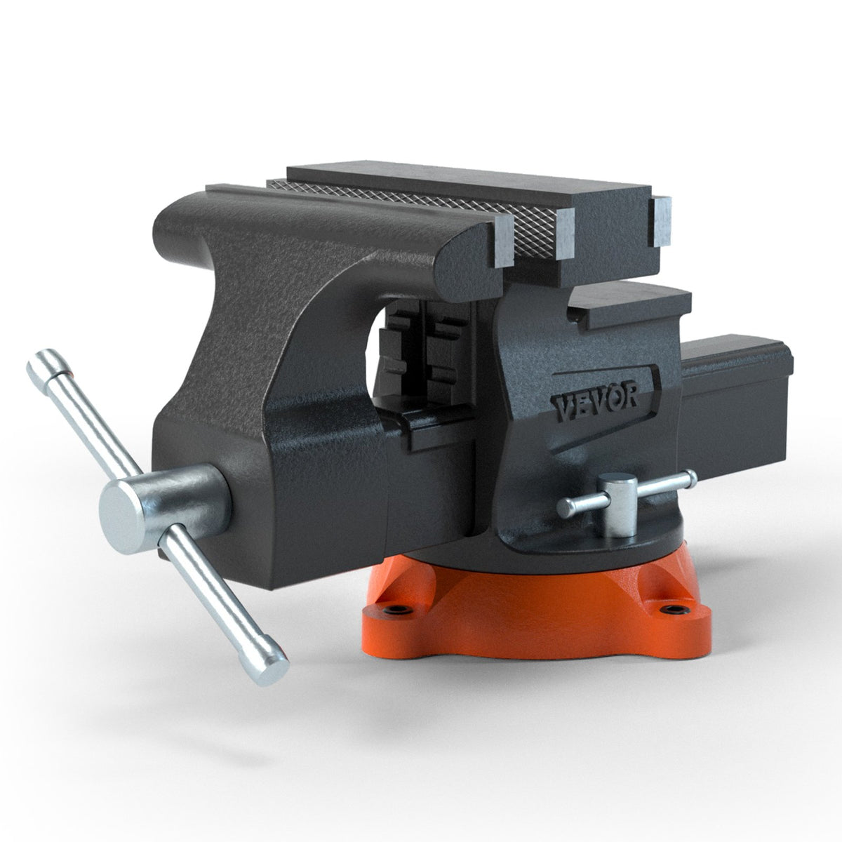 VEVOR 16.7cm Bench Vise Anvil Swivel Locking Base Heavy Duty Ductile Iron Vice