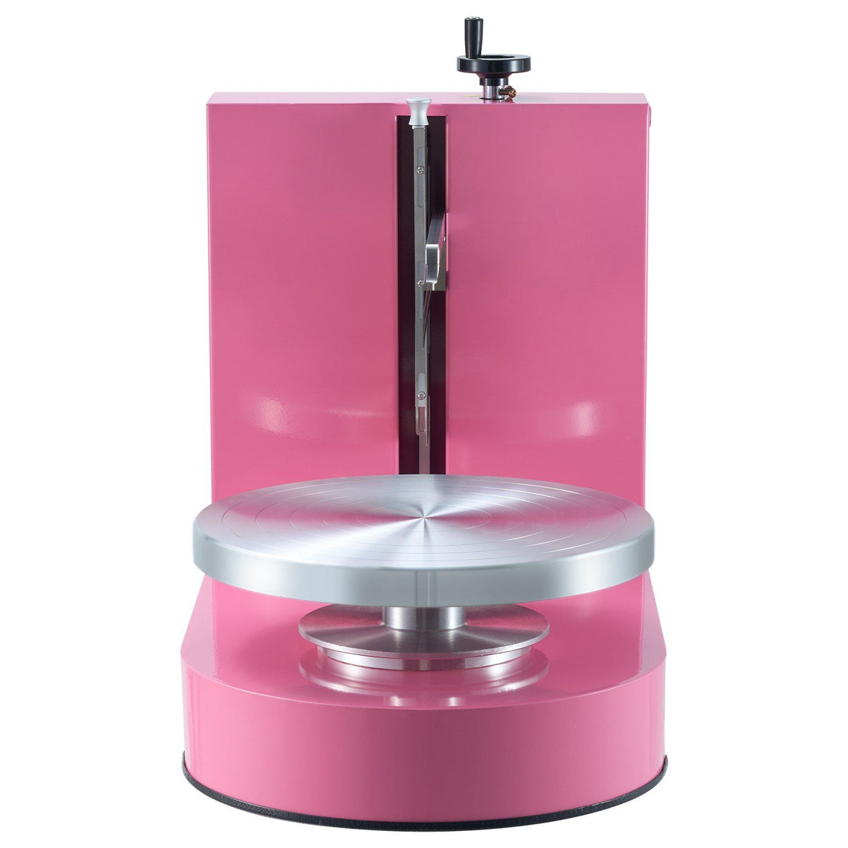 Cake Decorating Machine, Cake Cream Spreading Coating Smearing Machine, Low Noise Cake Frosting Machine, Turntable with Adjustable Scraper, for 4" to 12" Cake, 25-320RPM Rotating Speed, Pink