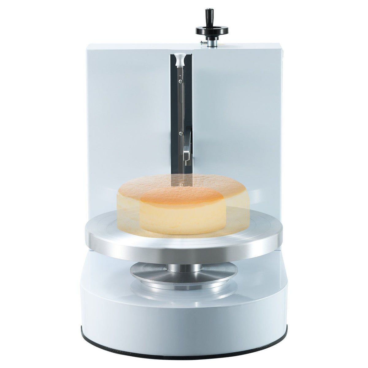 Cake Decorating Machine, Cake Cream Spreading Coating Smearing Machine, Low Noise Cake Frosting Machine, Turntable with Adjustable Scraper, for 4" to 12" Cake, 25-320RPM Rotating Speed, White