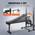 VEVOR Power Tower with Bench, 10-Level Height Adjustable Pull Up Bar Stand Dip Station & Detachable Bench, Multi-Function Home Gym Strength Training Fitness Equipment with Backrest, Elbow Pads, 440LBS