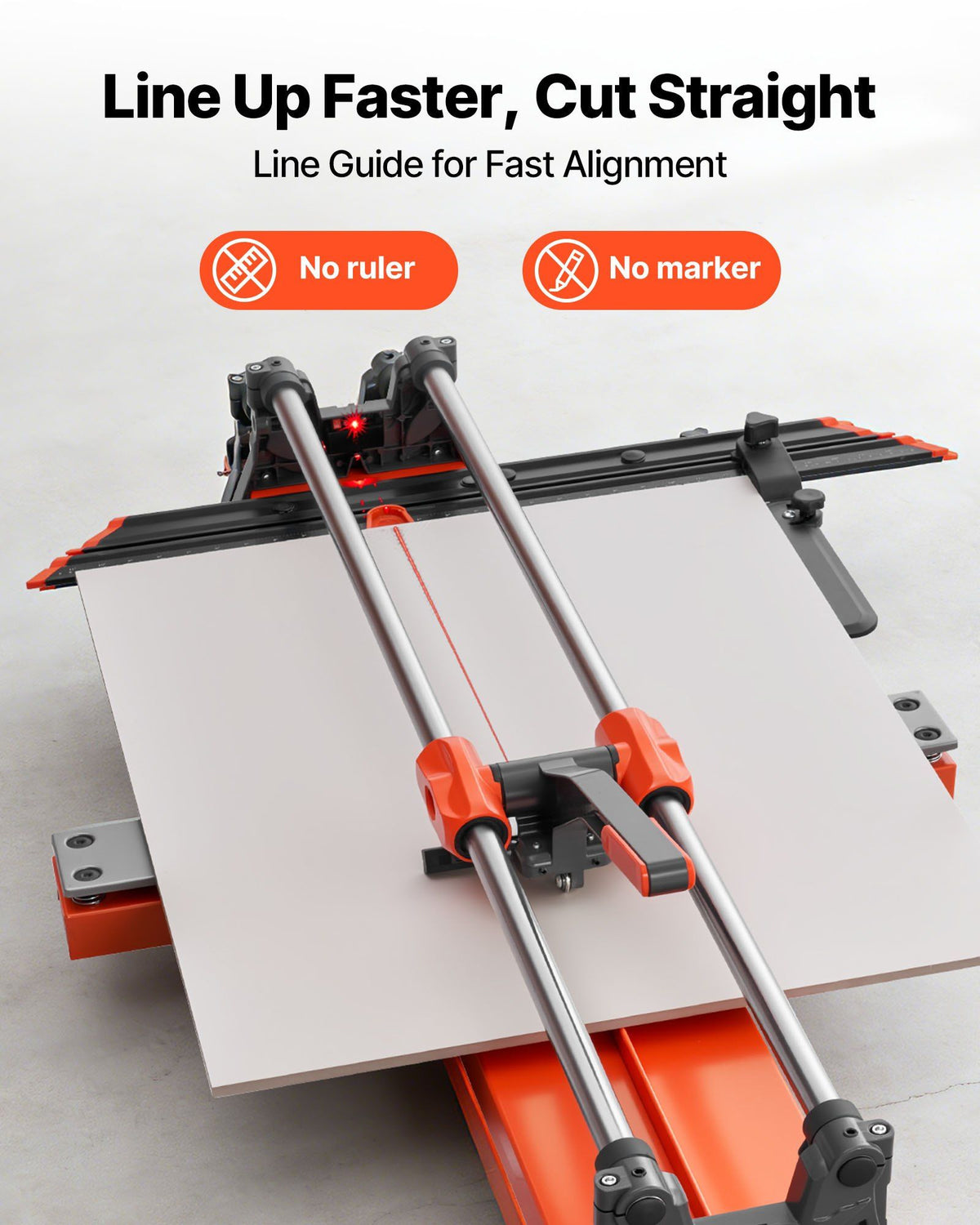 1000 mm Manual Tile Cutter, Upgraded Sliding Head Cutting Tool with Spring-Loaded Base, Angle Fence, Tungsten Carbide Cutting Wheel, Alignment Guide, for DIY Pros, Ceramic, Floor & Wall Tiles