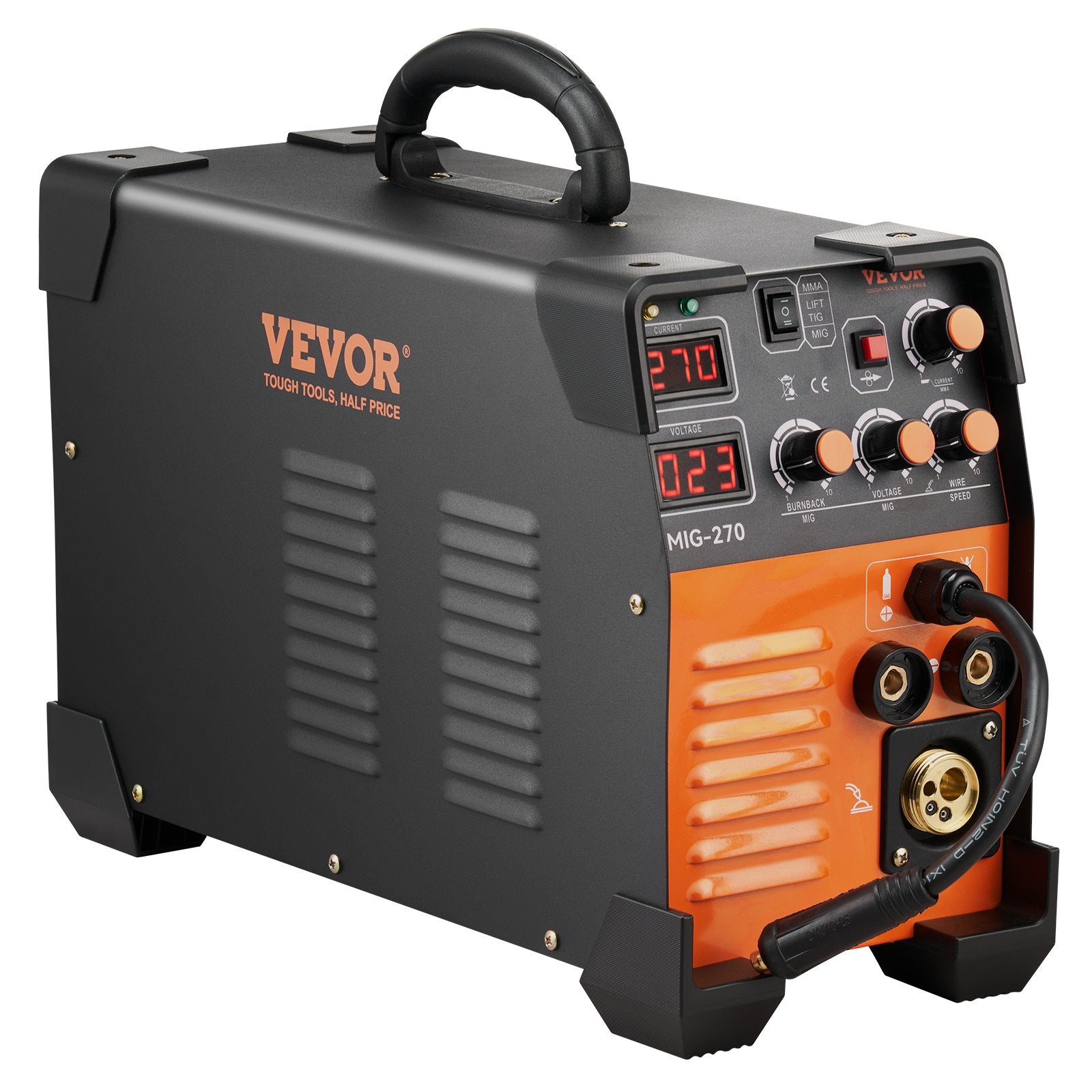 Vevor Mig Welder Welding Machine MIG-270 MIG MMA TIG IGBT DC Inverter Welder Digital Display