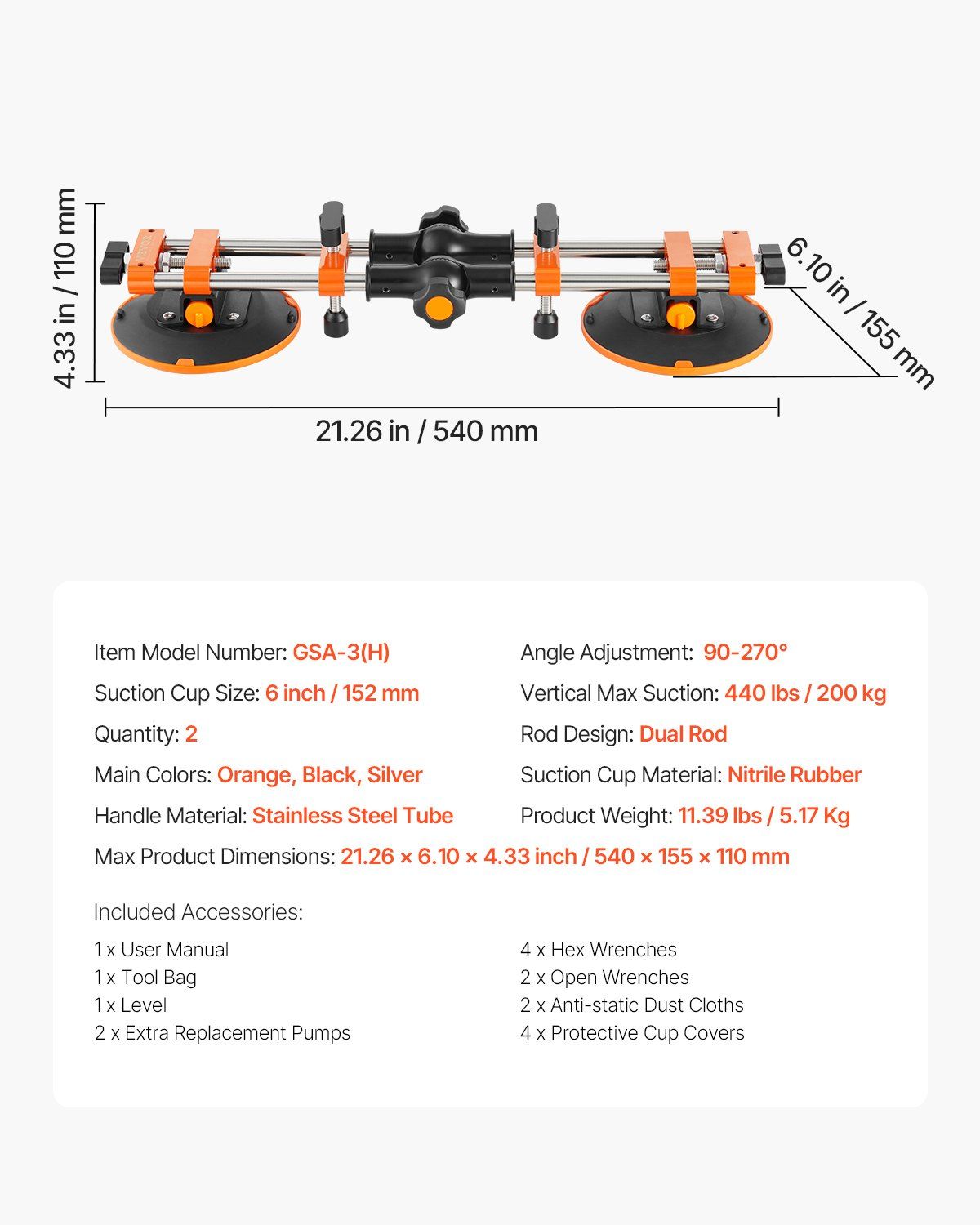 Seamless Seam Setter, 2 Packs Granite Seam Setter with 6 in Vacuum Suction Cups, Seam Joiner for Seam Joining & Leveling, 90°-120° Adjustable, Countertop Installation Tool for Tile Marble Slab
