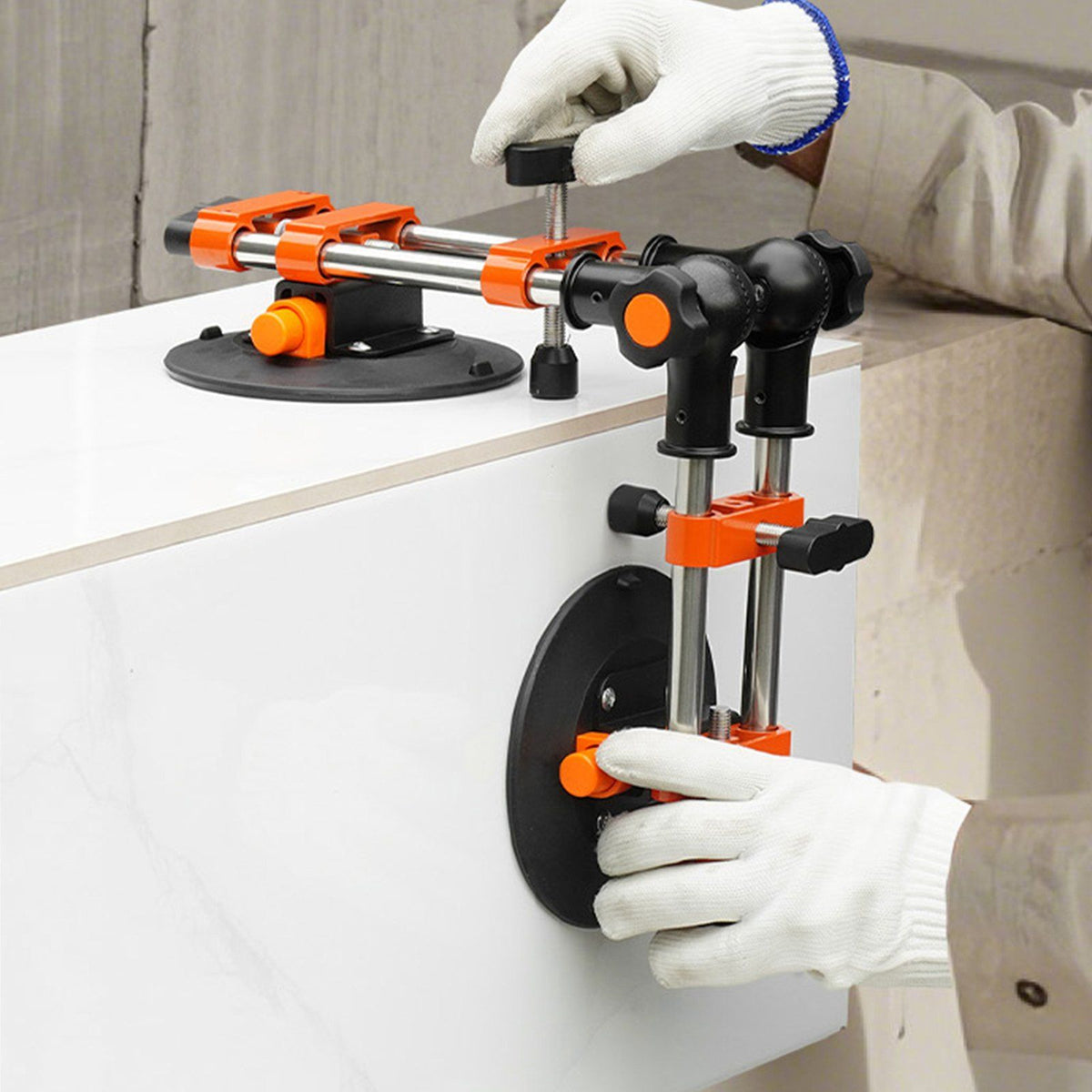 Seamless Seam Setter, 2 Packs Granite Seam Setter with 6 in Vacuum Suction Cups, Seam Joiner for Seam Joining & Leveling, 90°-120° Adjustable, Countertop Installation Tool for Tile Marble Slab