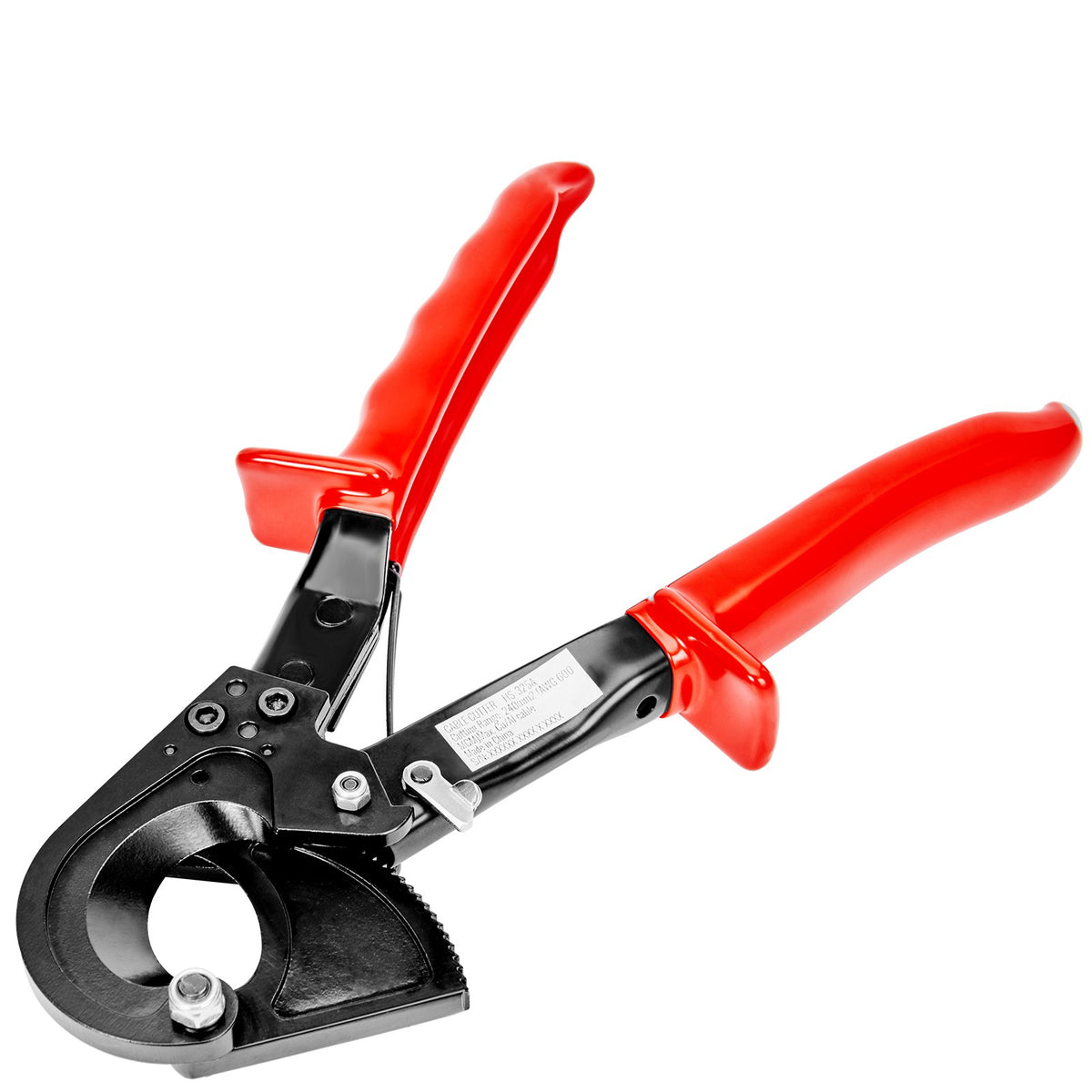 VEVOR Ratcheting Cable Cutter, 250mm Ratchet Wire and Cable Cutter, Cut up to 240 mm², with Comfortable Grip Handles, Easy to Use Quick-Release Lever, Silicon-Manganese Spring Steel Blade
