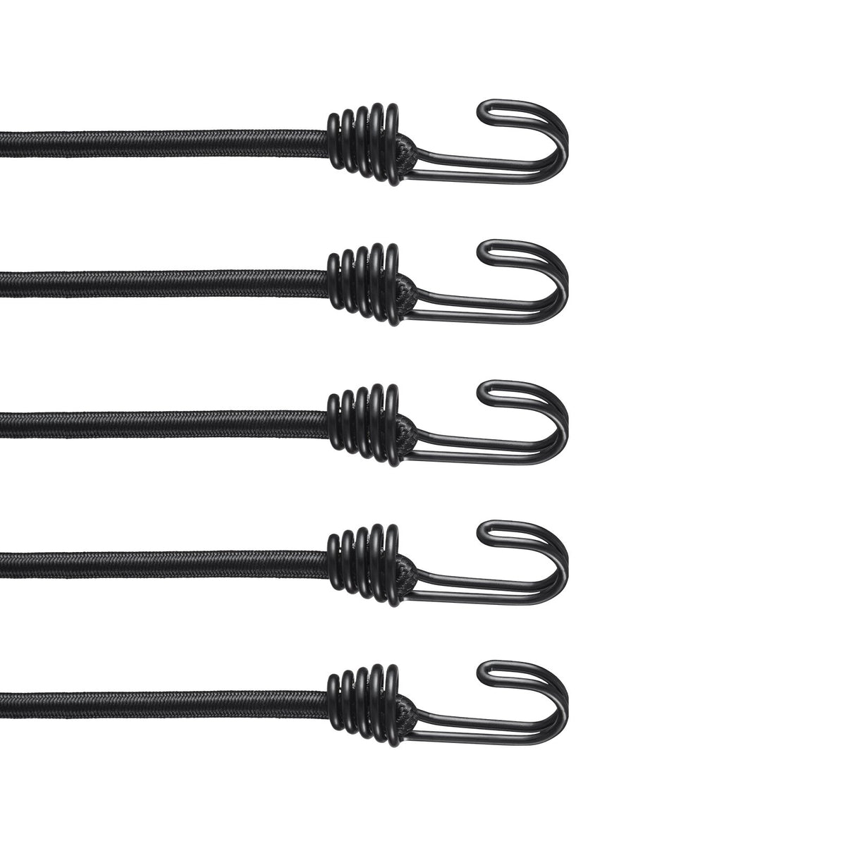 VEVOR 12 Pcs Bungee Cords with Hooks 32 In Heavy Duty Bungee Straps 8 mm Black