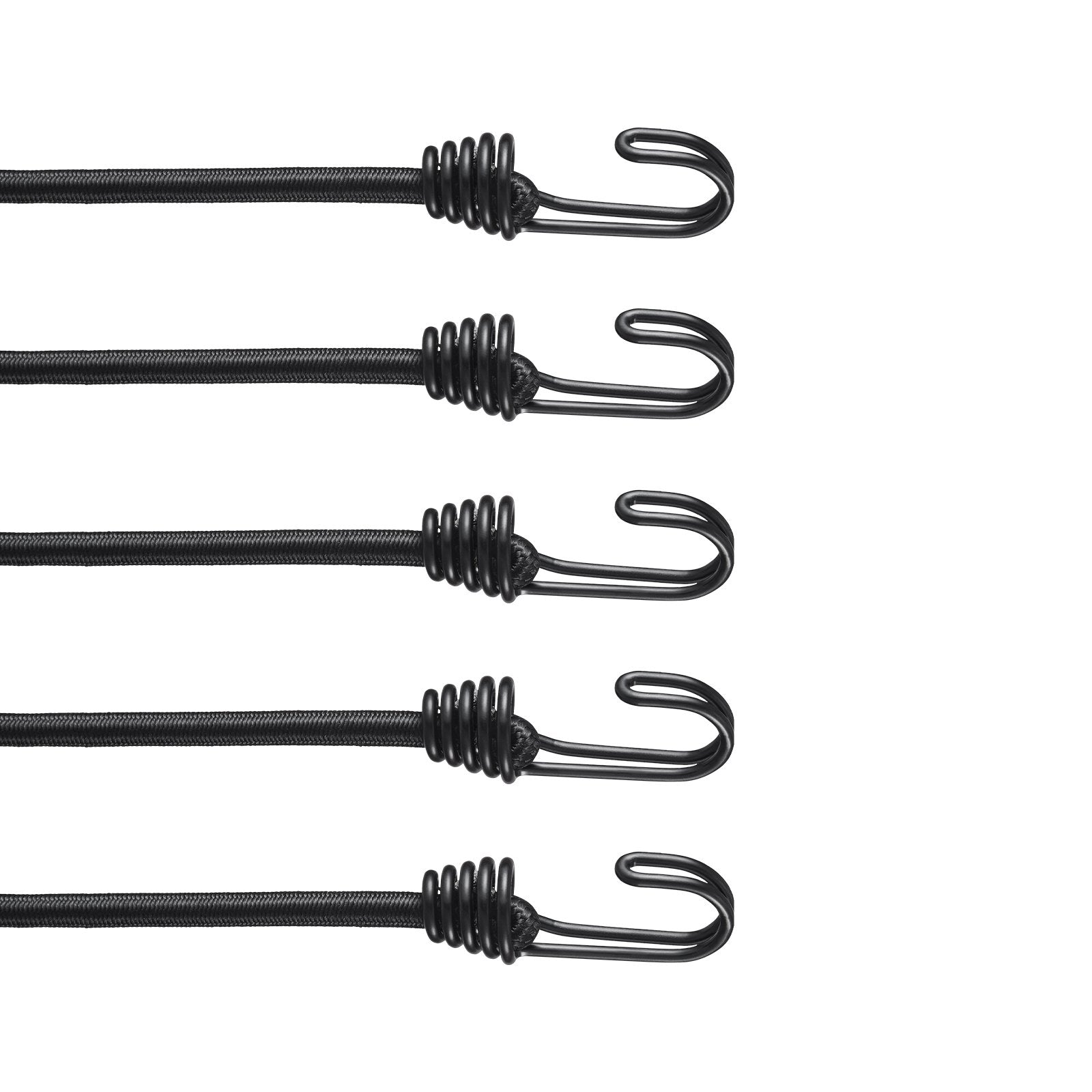 VEVOR 12 Pcs Bungee Cords with Hooks 32 In Heavy Duty Bungee Straps 8 mm Black