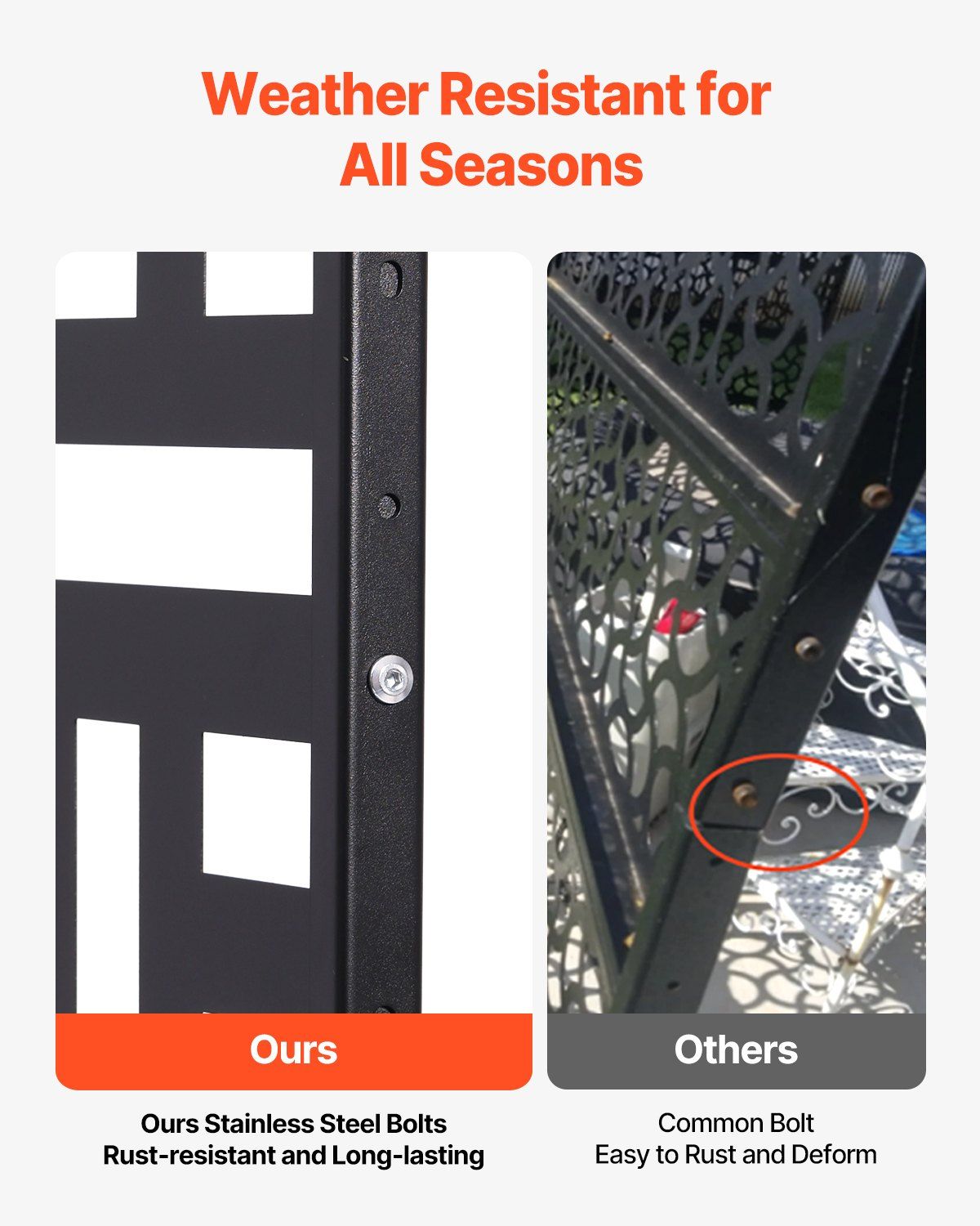 Metal Privacy Screen, 120 x 193cm, Outdoor Privacy Screens 3-Panel, Freestanding Outdoor Divider with Stand, Decorative Garden Steel Privacy Fence for Balcony Patio Indoor Room Hot Tub Black