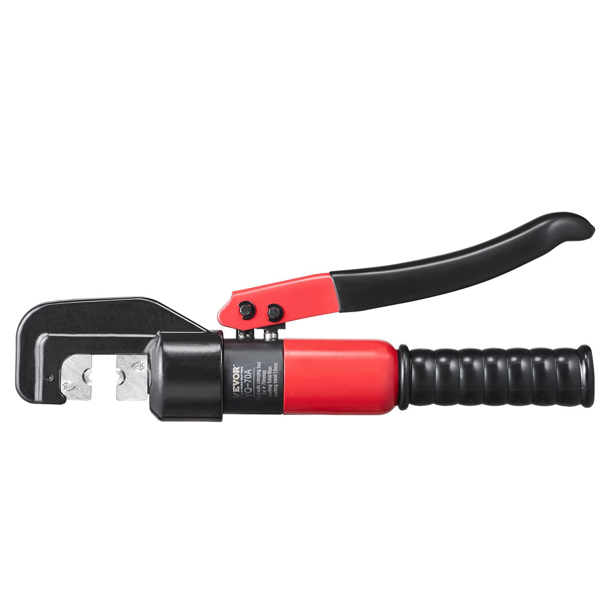 VEVOR Hydraulic Crimping Tool with 9 Sets of  Dies AWG12-2/0 Copper And Aluminum Terminal Battery Lug Crimper, with a Cutting Pliers, Gloves, 5pcs Copper Ring Connectors, 8pcs Heat Shrink Sleeves