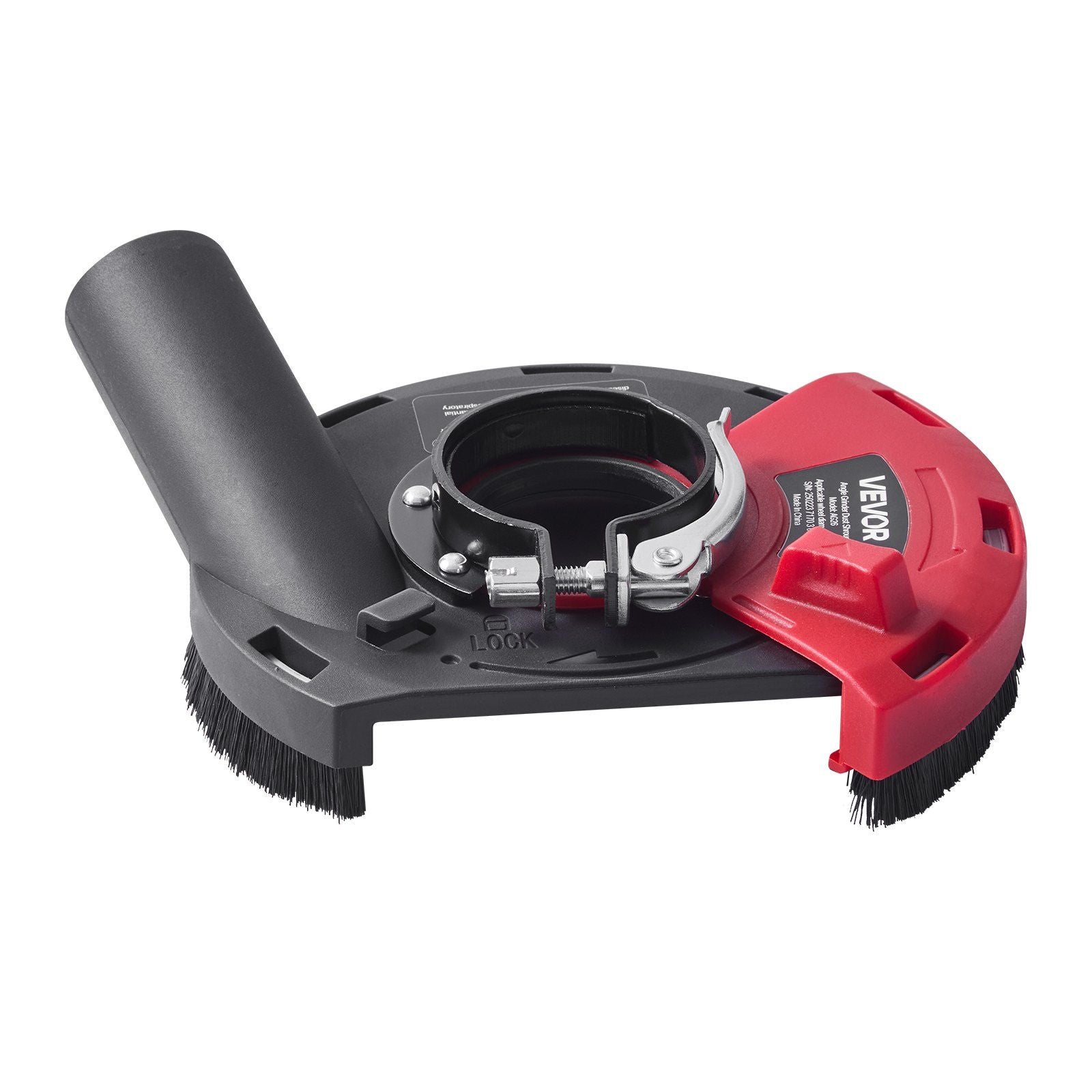 Grinding Dust Shroud for Angle Grinder, Universal 100-125mm, Surface Grinder Dust Shroud with 6 Clamping Washers & 125 mm Diamond Grinding Cup Wheel, Connect to Vacuum Cleaner, for Wood Concrete