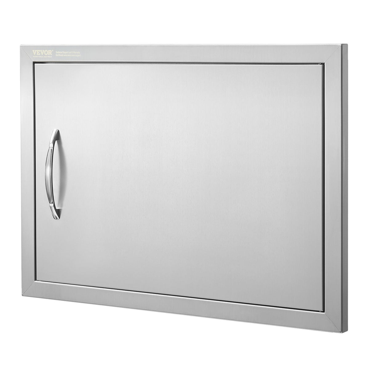 VEVOR BBQ Access Door, 610x432 mm Single Outdoor Kitchen Door, Stainless Steel Flush Mount Door, Wall Vertical Door with Handle, for BBQ Island, Grilling Station, Outside Cabinet