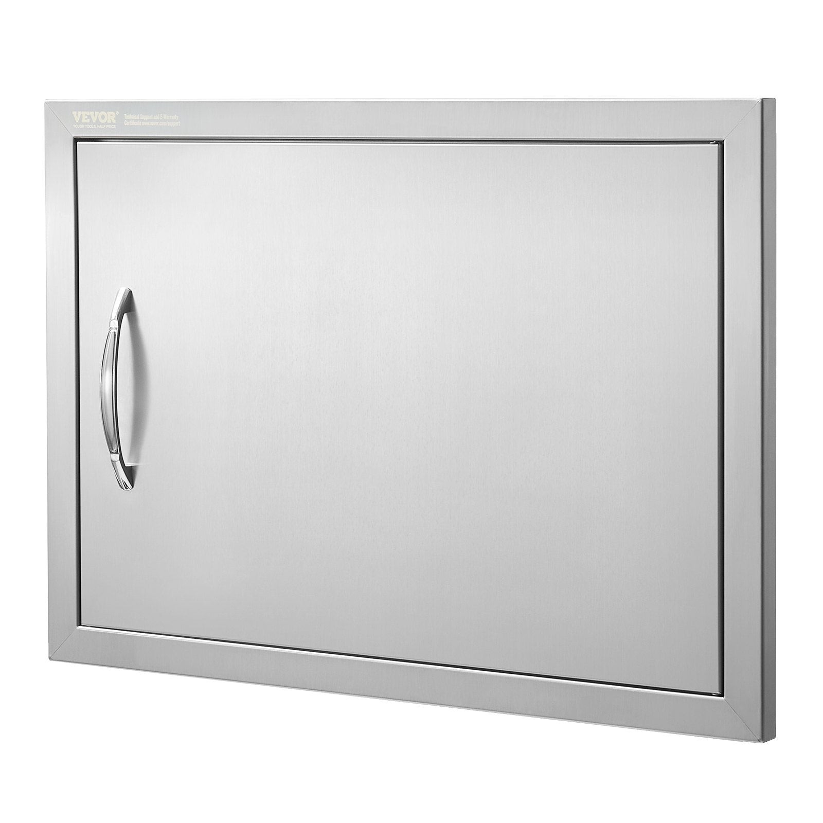 VEVOR BBQ Access Door, 610x432 mm Single Outdoor Kitchen Door, Stainless Steel Flush Mount Door, Wall Vertical Door with Handle, for BBQ Island, Grilling Station, Outside Cabinet