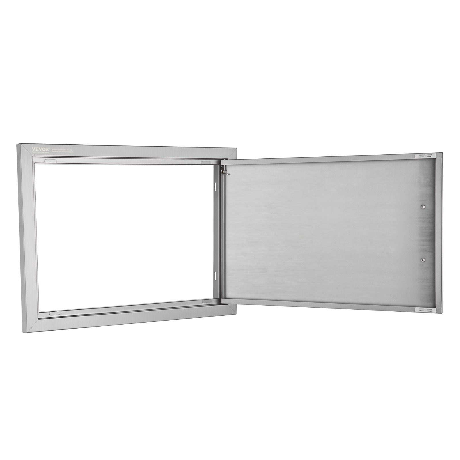 VEVOR BBQ Access Door, 610x432 mm Single Outdoor Kitchen Door, Stainless Steel Flush Mount Door, Wall Vertical Door with Handle, for BBQ Island, Grilling Station, Outside Cabinet